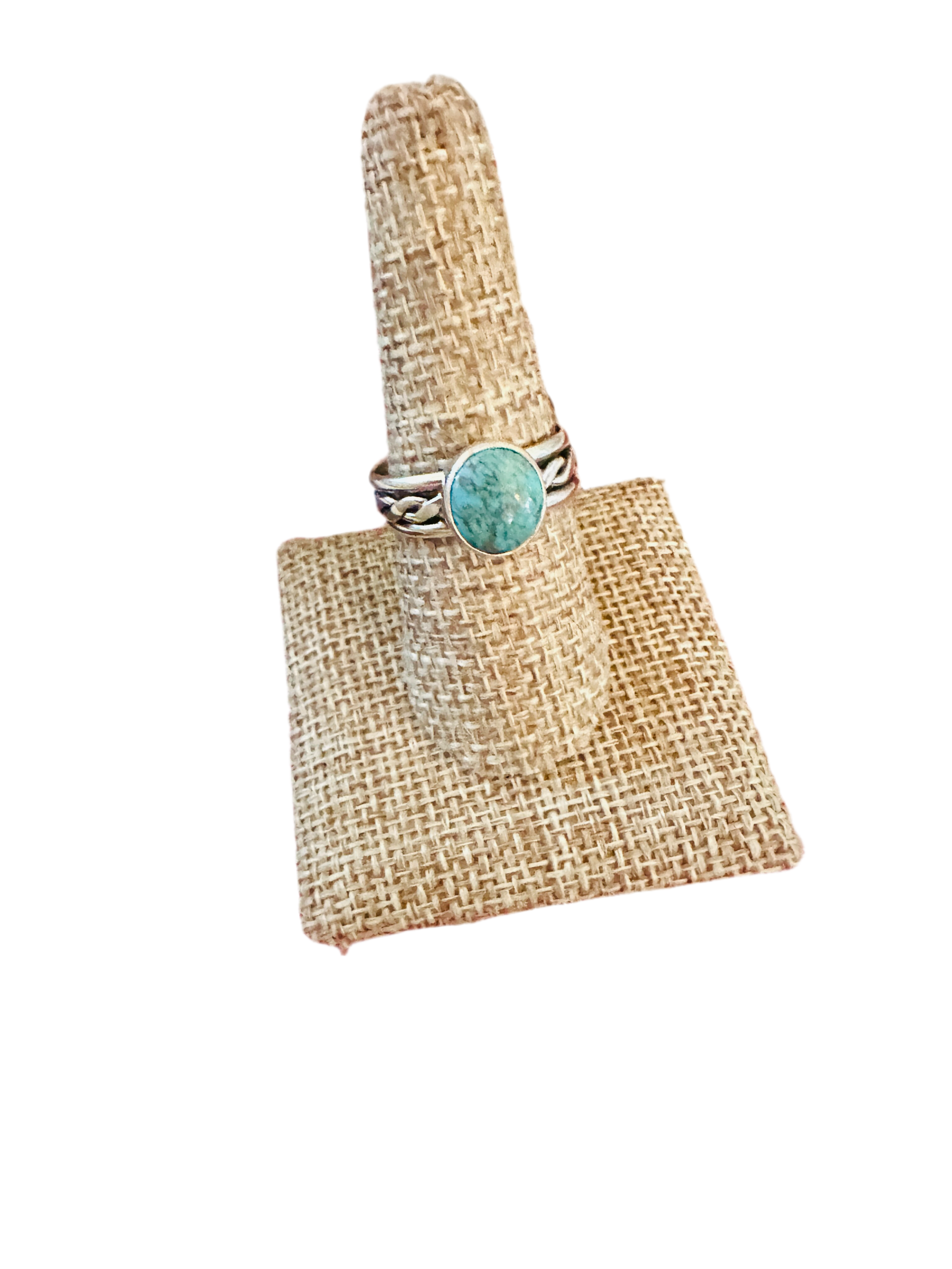 Navajo Turquoise & Sterling Silver Ring Size 9.25