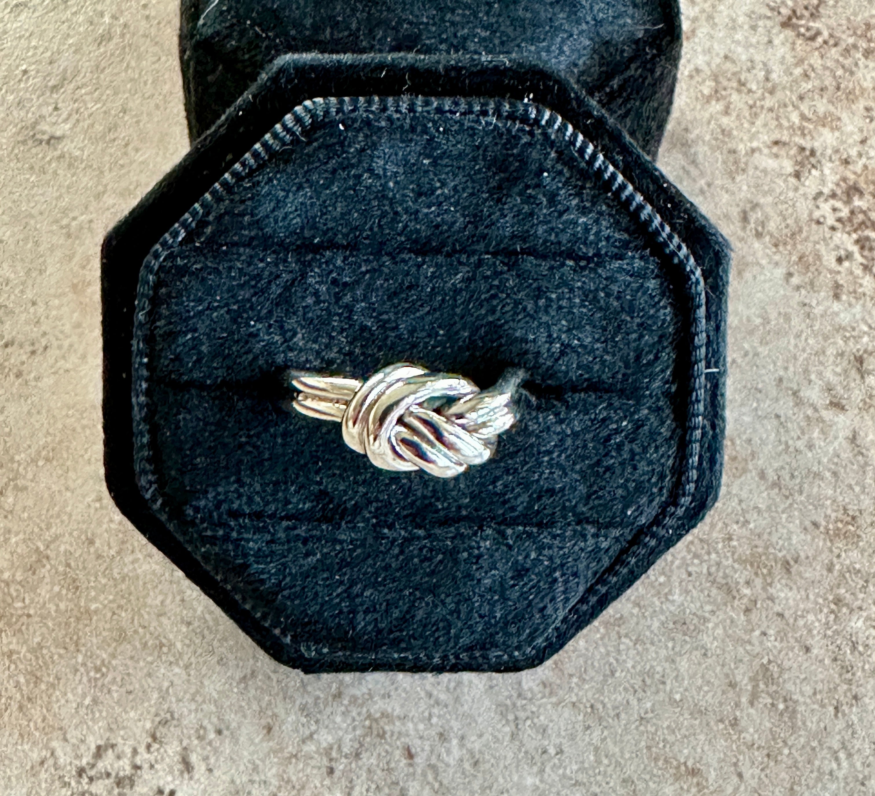 Double Love Knot Sterling Silver Ring