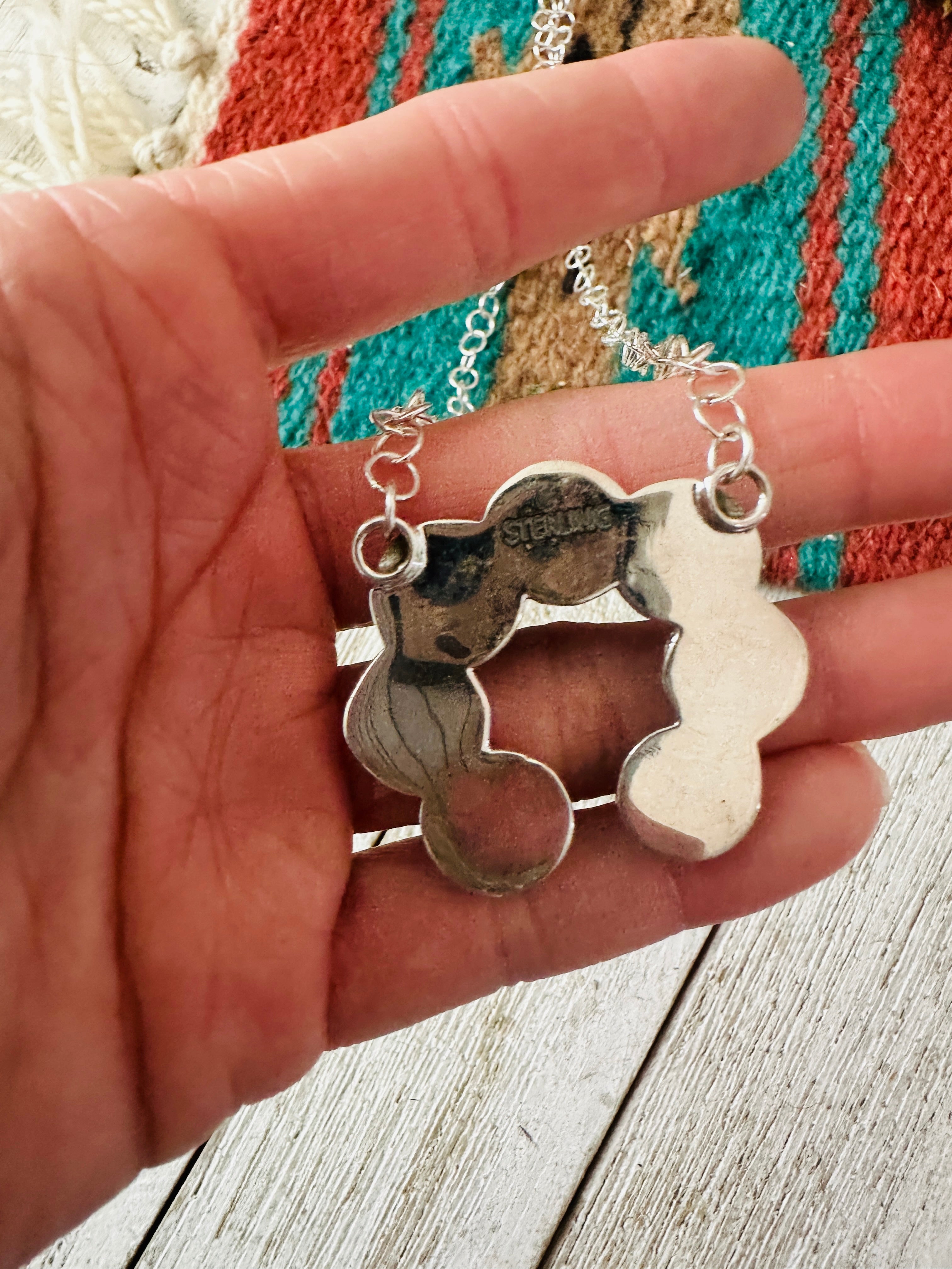 Handcrafted Sterling Silver & Purple Spiny Naja Necklace