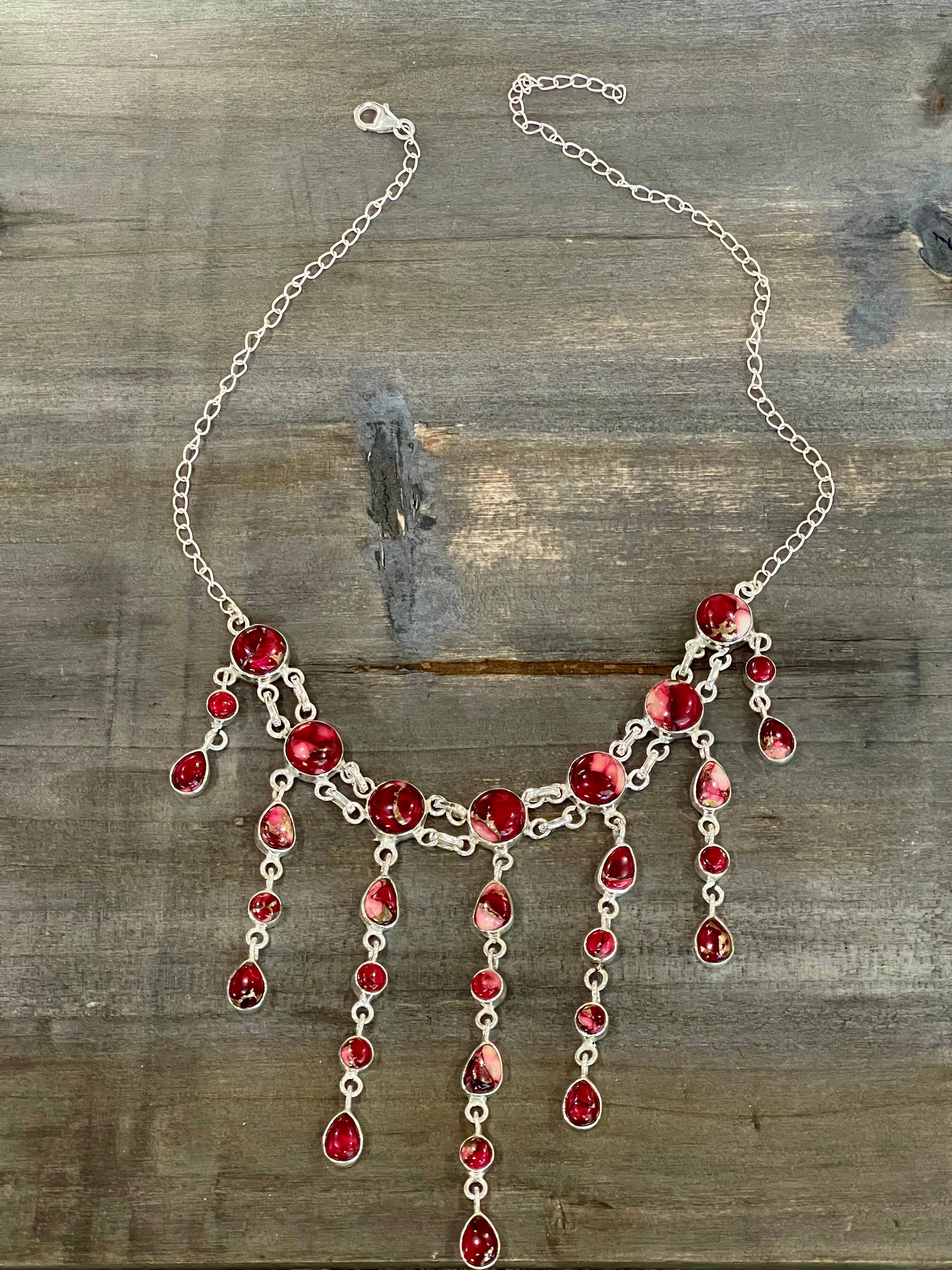 Beautiful Handmade Sterling Silver Dahlia Rose Necklace