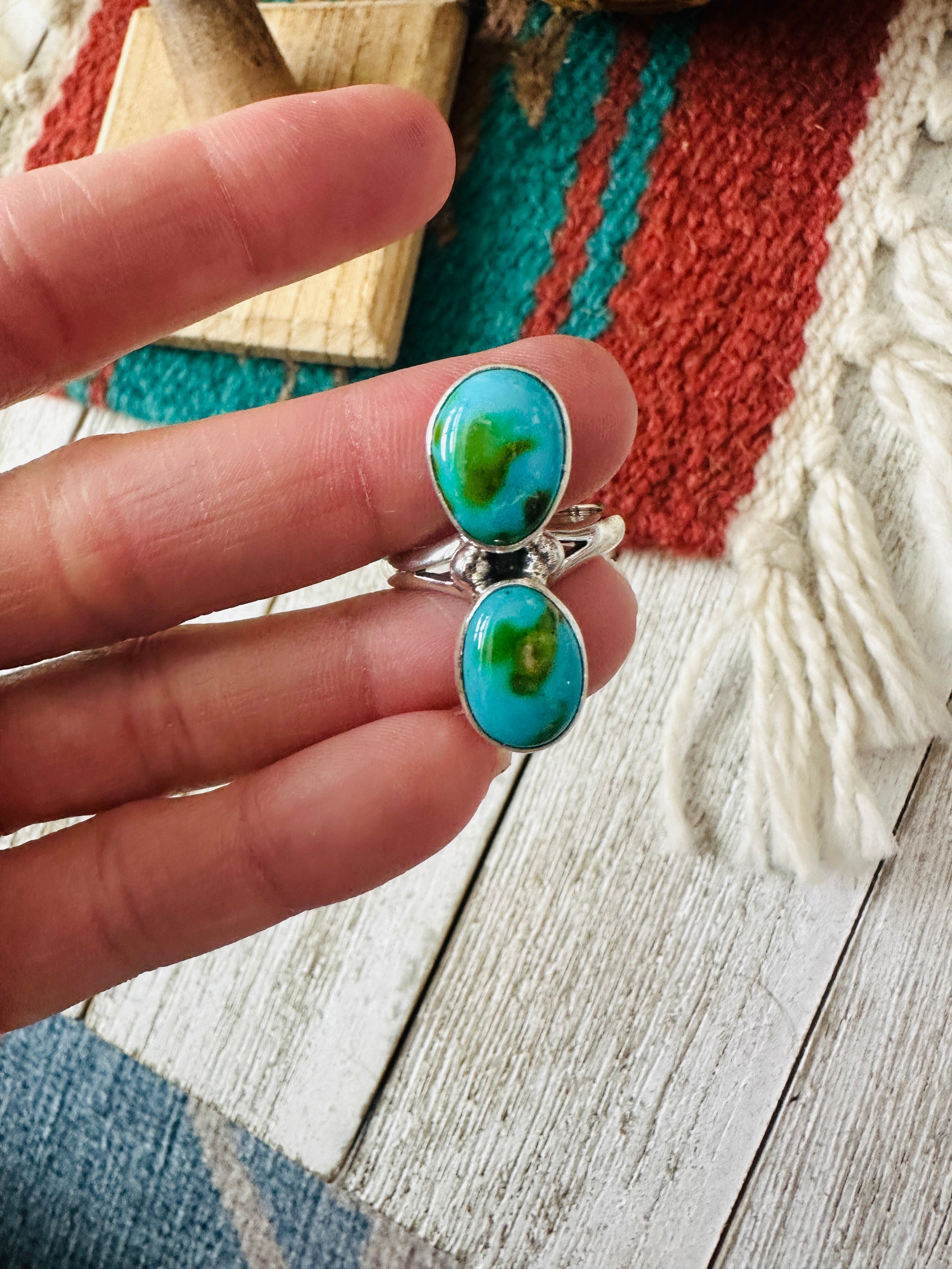 Handcrafted Sonoran Mountain Turquoise & Sterling Silver Ring