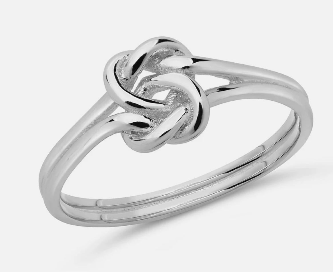 Sterling Silver Intricate Love Knot Ring