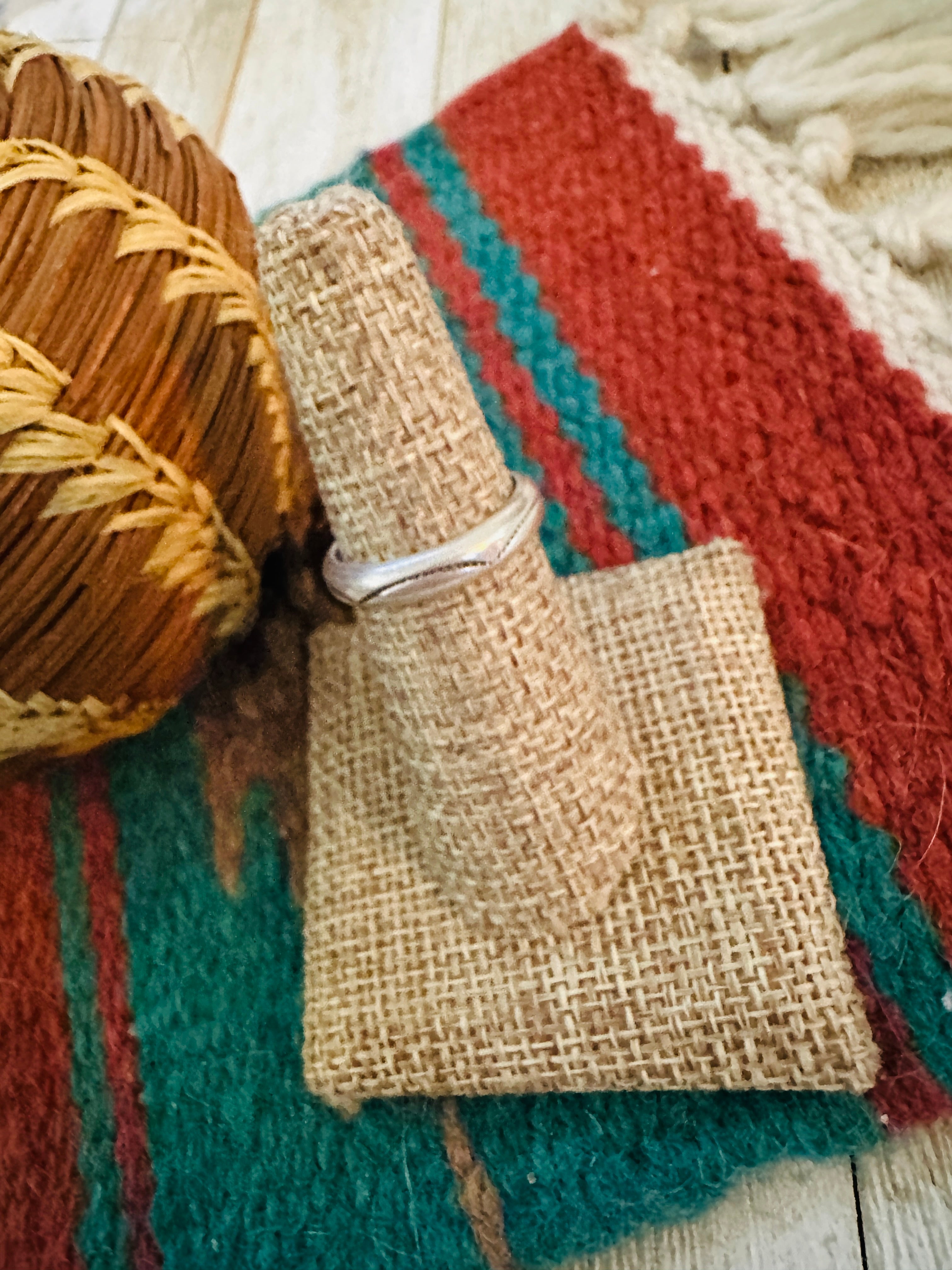 Handcrafted Sterling Silver Band Ring Size 6.75