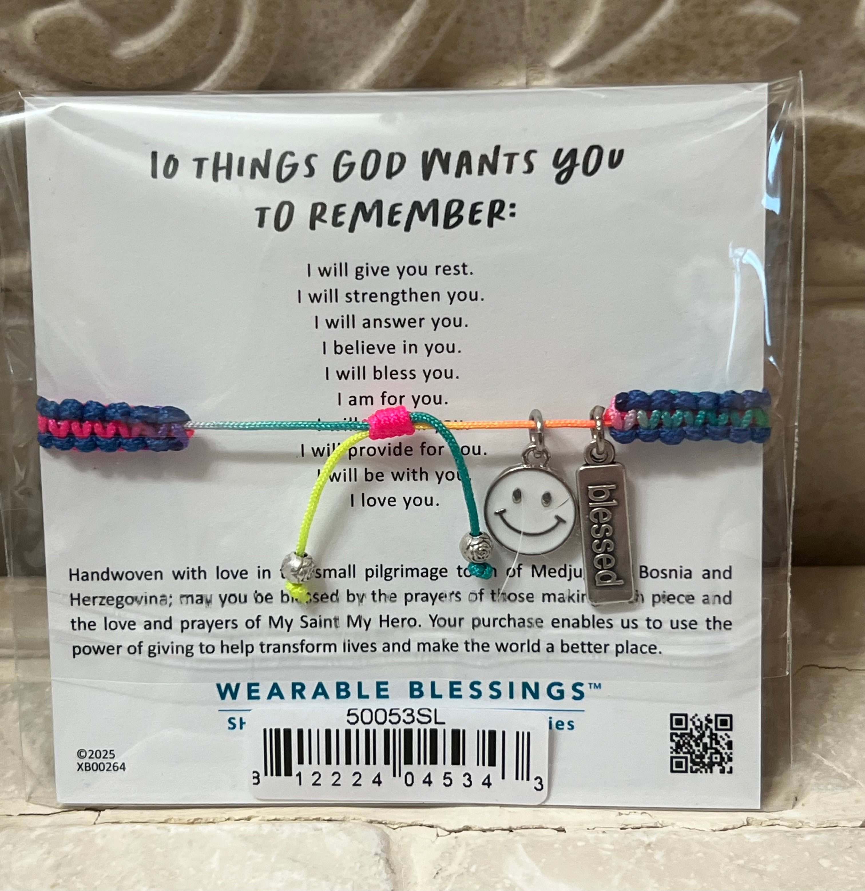 Pray. Hope. Don't Worry. Bracelet for Kids (Rainbow Multicolor)