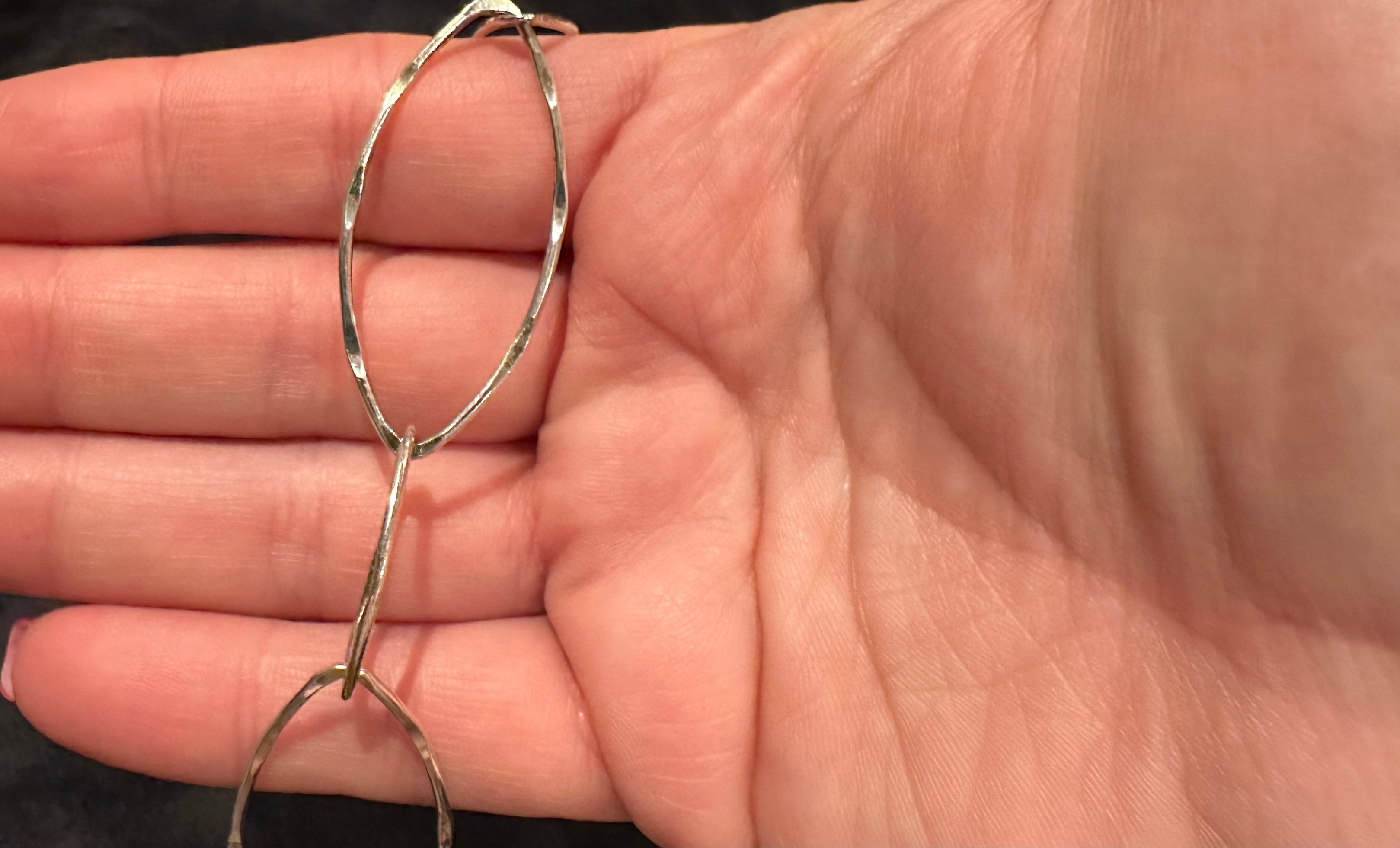 Dapped Ellioticals Sterling Silver Necklace