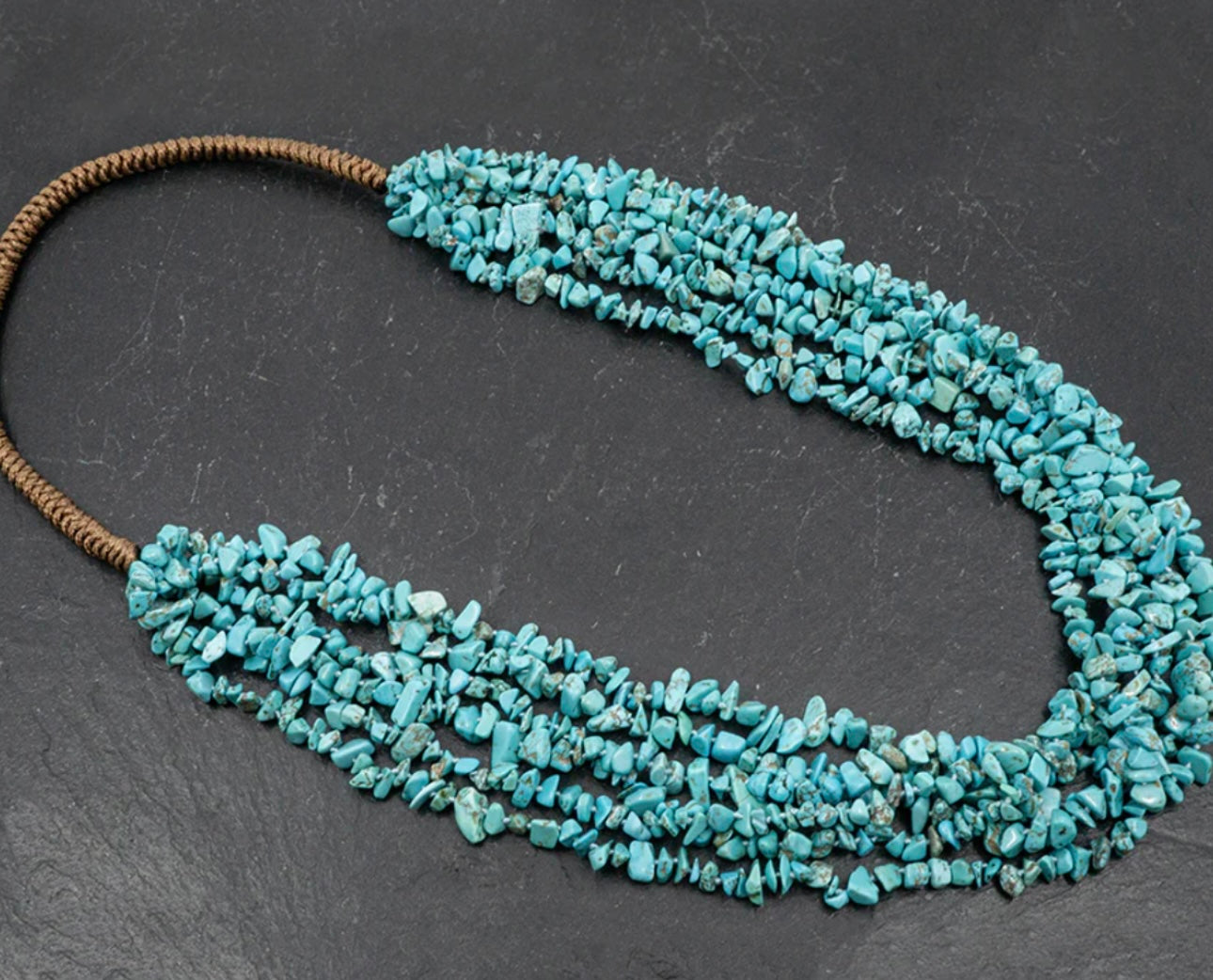 Turquoise Chip Multi-Strand Necklace