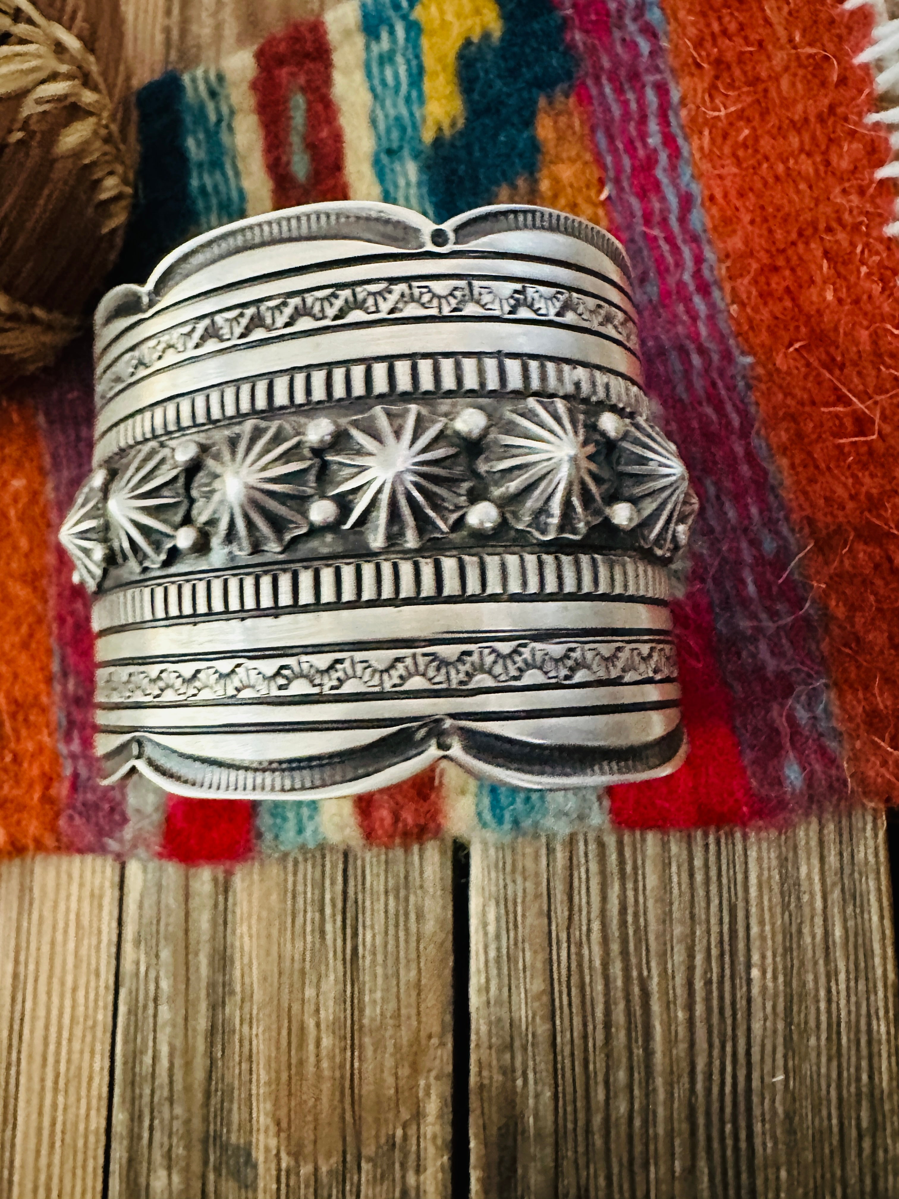 Handcrafted Sterling Silver Cuff Bracelet by Tillie Jon