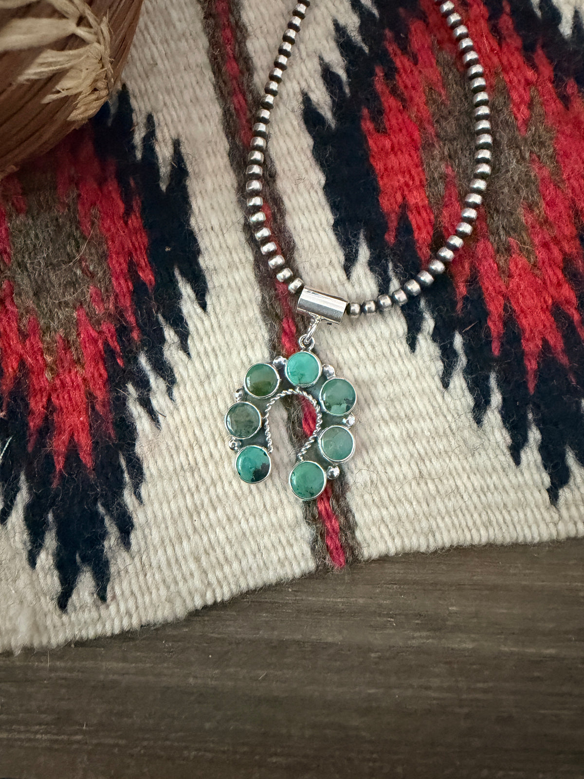 Handcrafted Sterling Silver & Turquoise Naja Pendant by Martin Perry