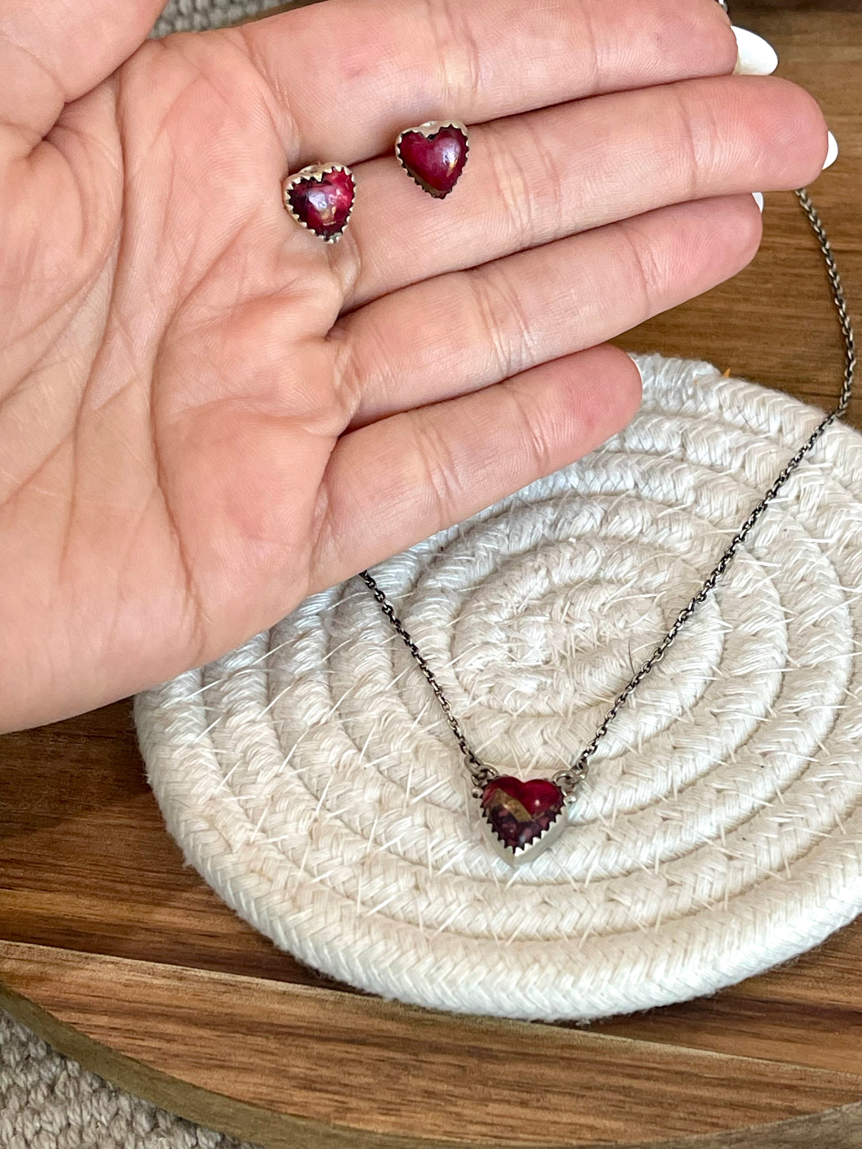 Beautiful Handmade Sterling Silver Dahlia Rose Necklace SET