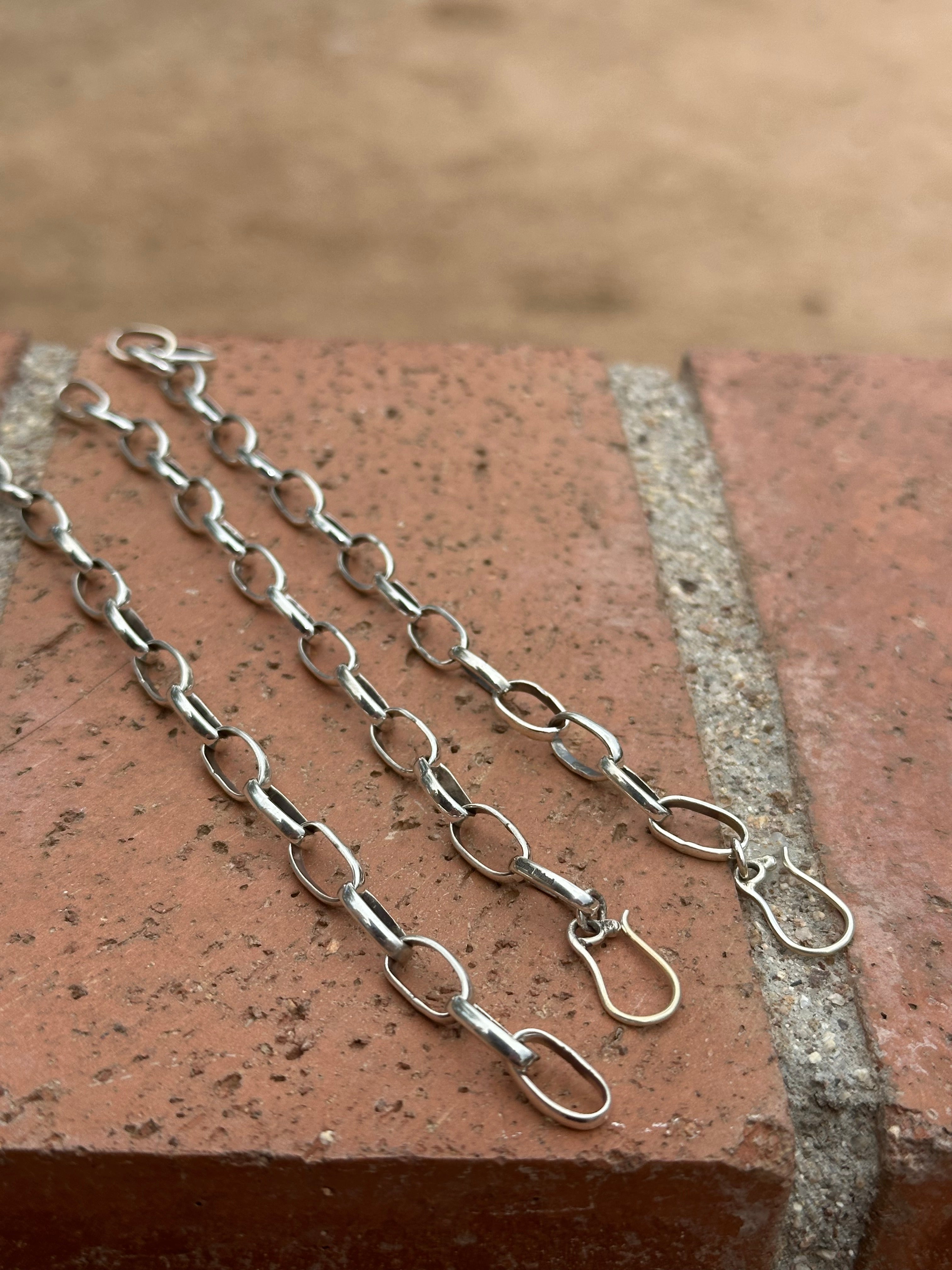 Sterling Silver Paper Clip Chain Bracelet