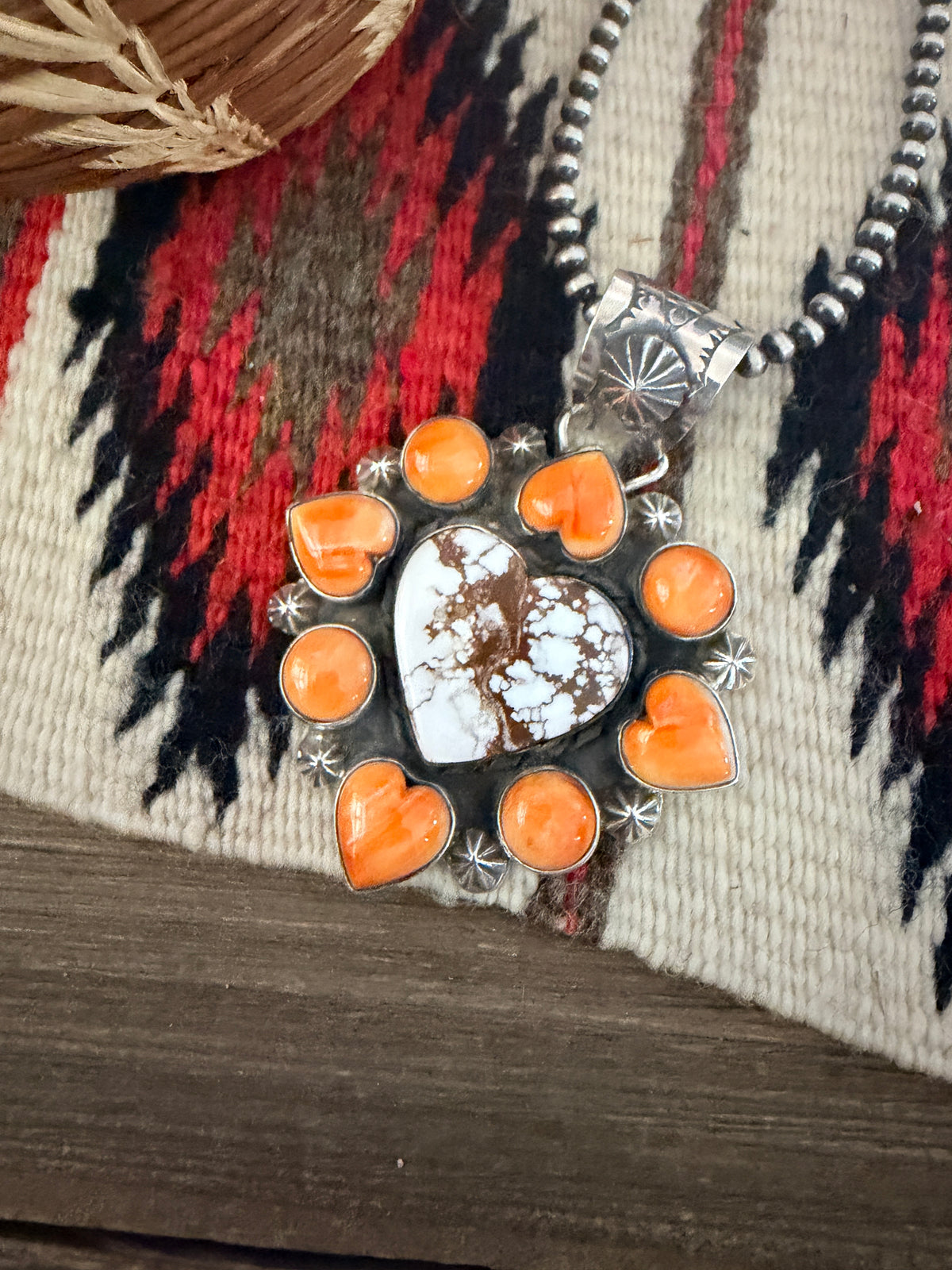 Handcrafted Sterling Silver, Wild Horse & Spiny Heart Pendant by Rosella Paxson