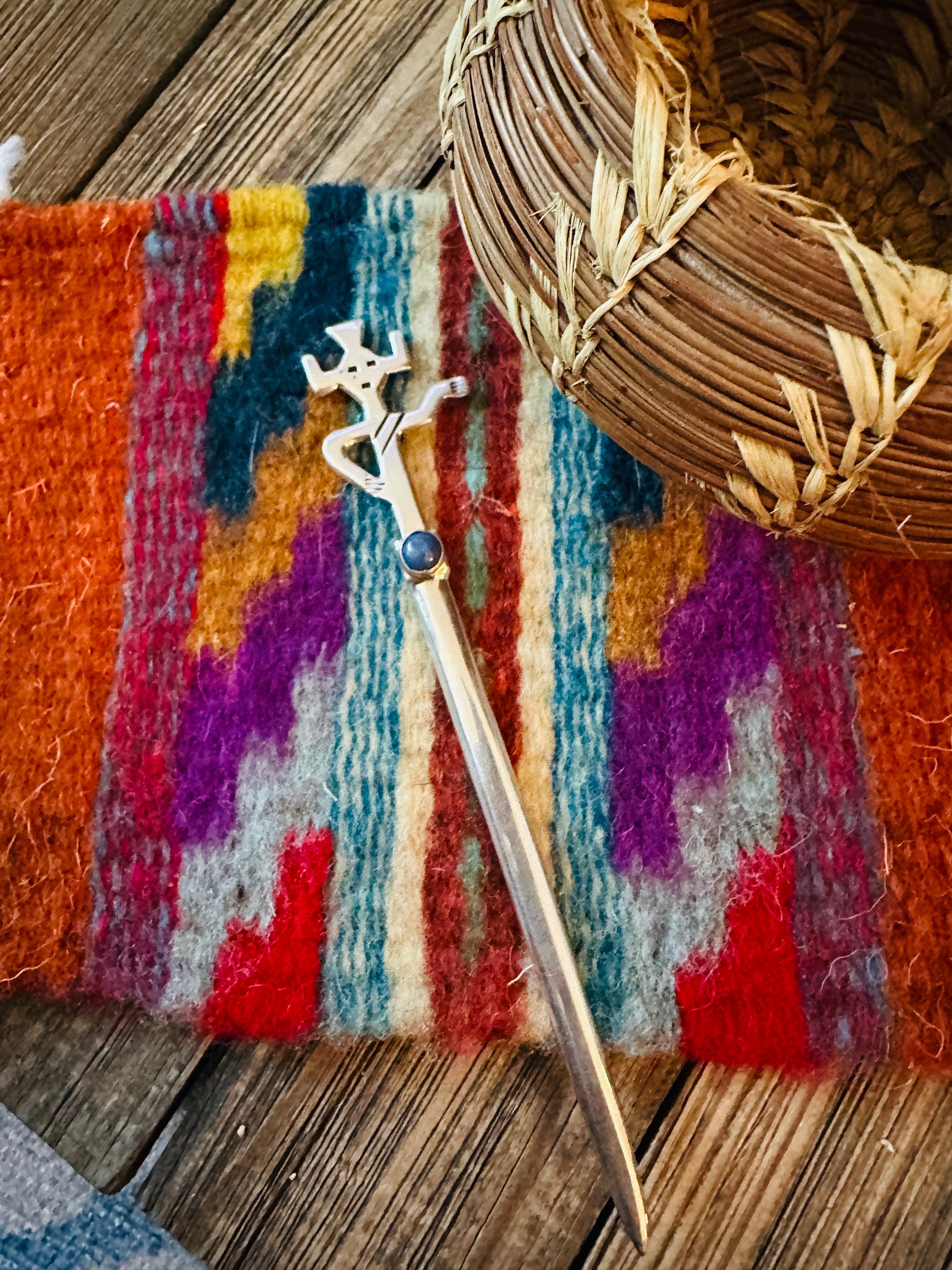 Handcrafted Lapis & Sterling Silver Kokopelli Letter Opener