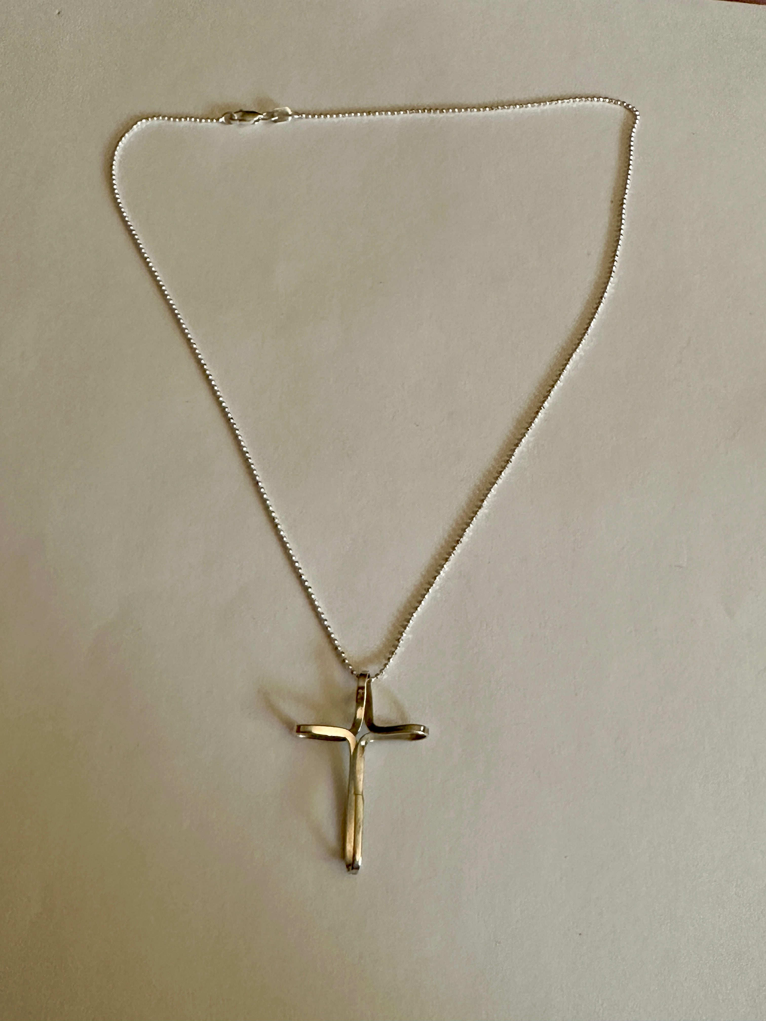 Petite Tiffany Cross Pendant Necklace