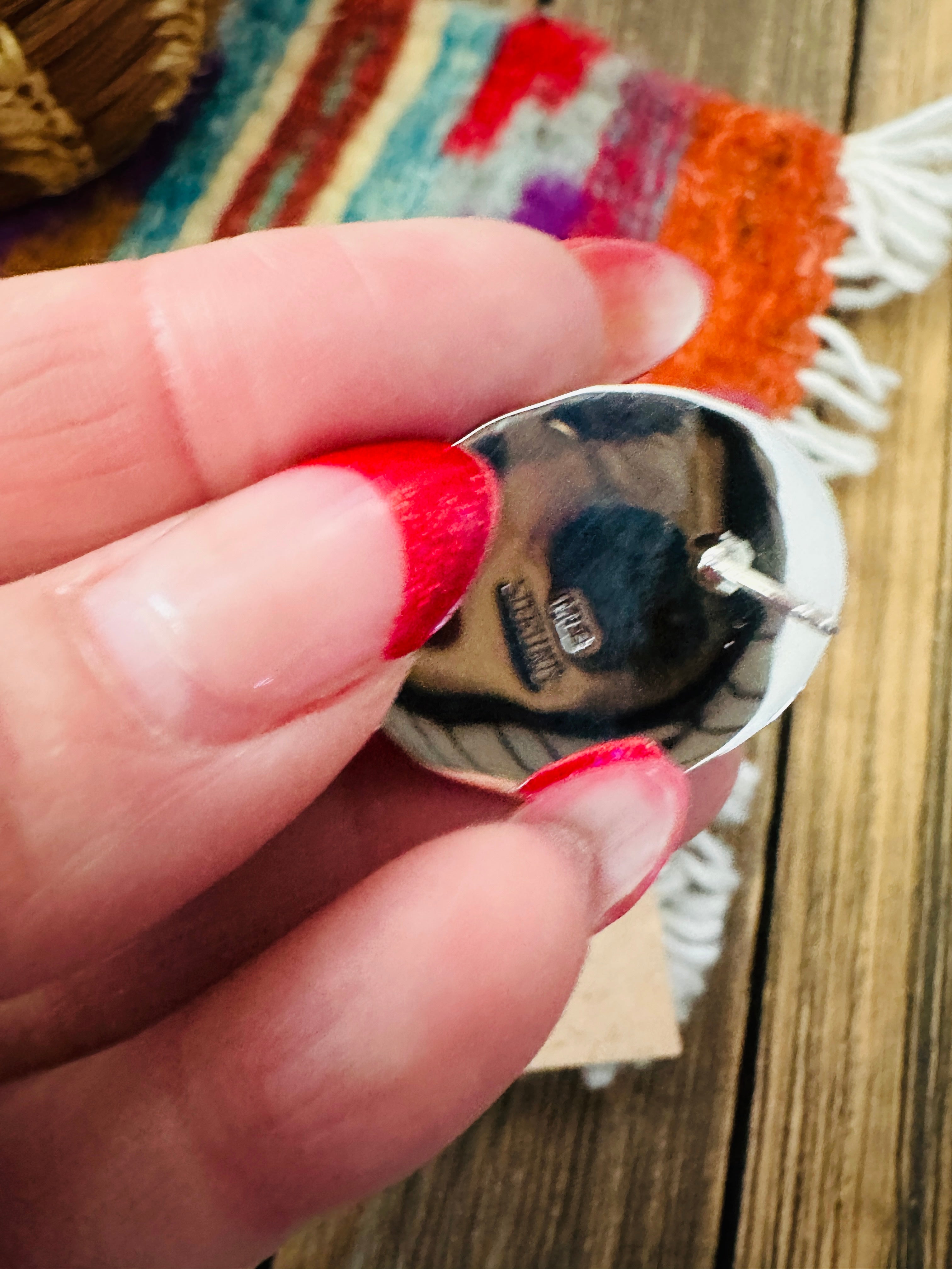 Handcrafted Turquoise & Sterling Silver Post Earrings