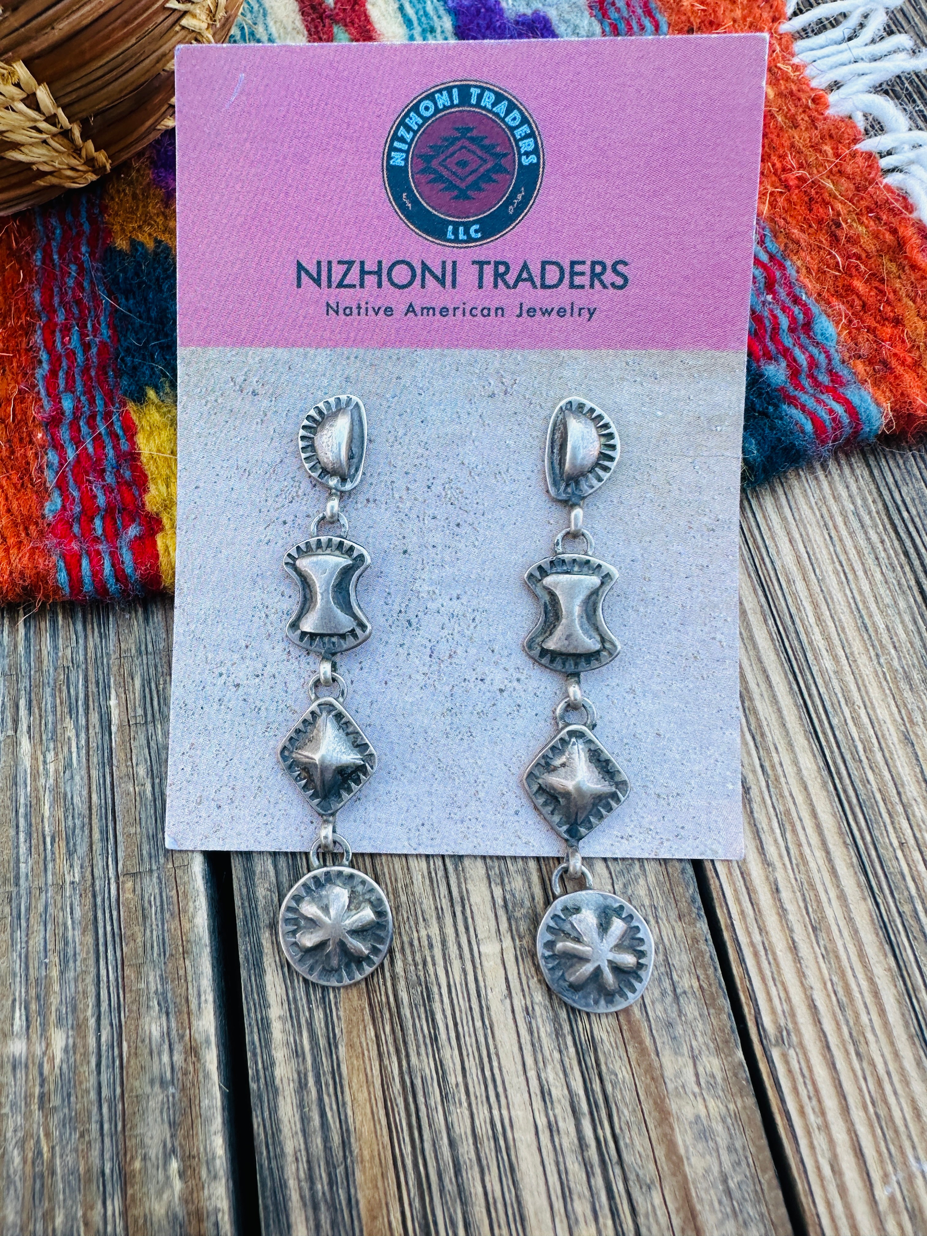 Handcrafted Sterling Silver Dangle Earrings by Dakota Willie