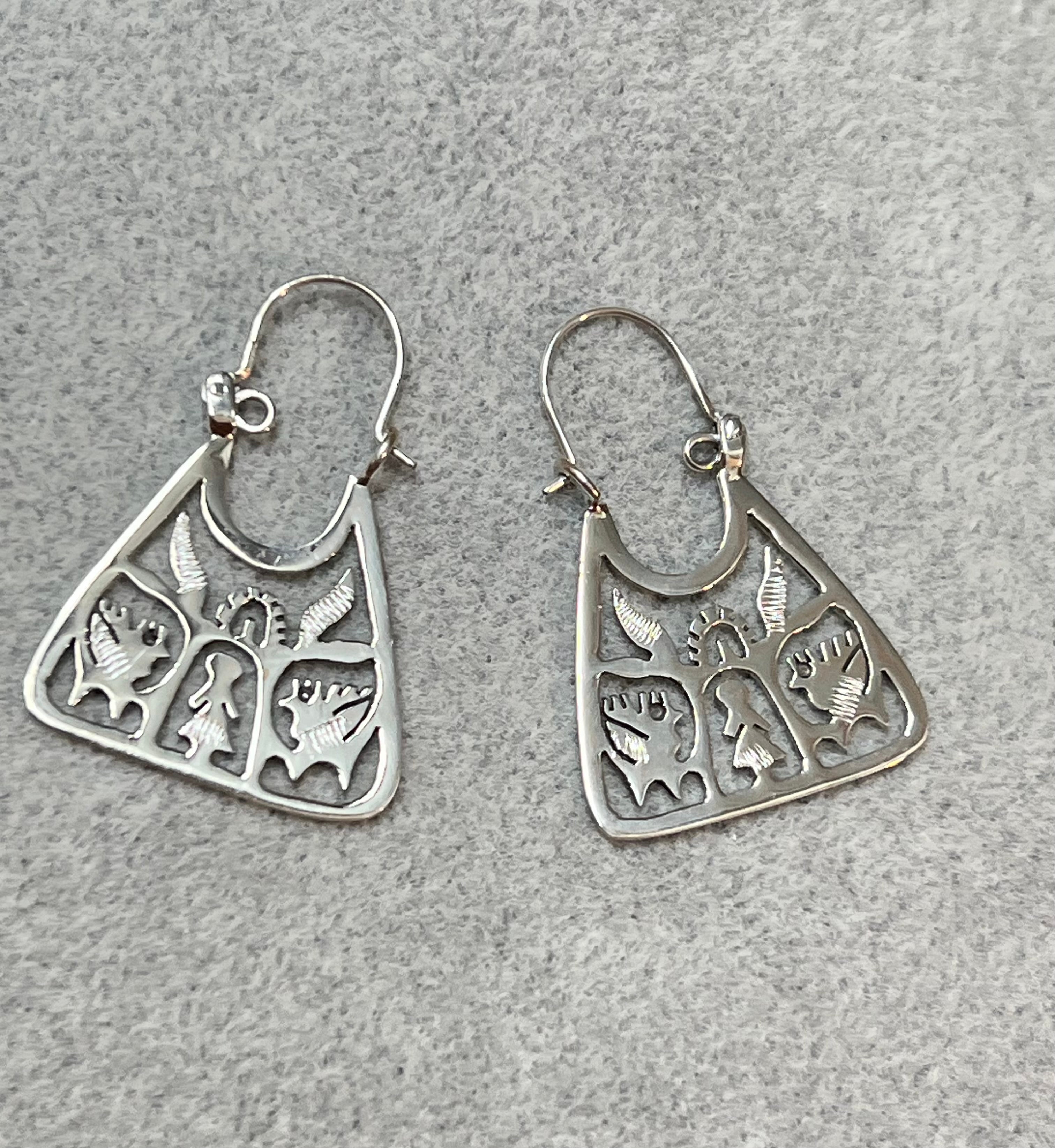 Tree of Life Bib Sterling Silver Earrings