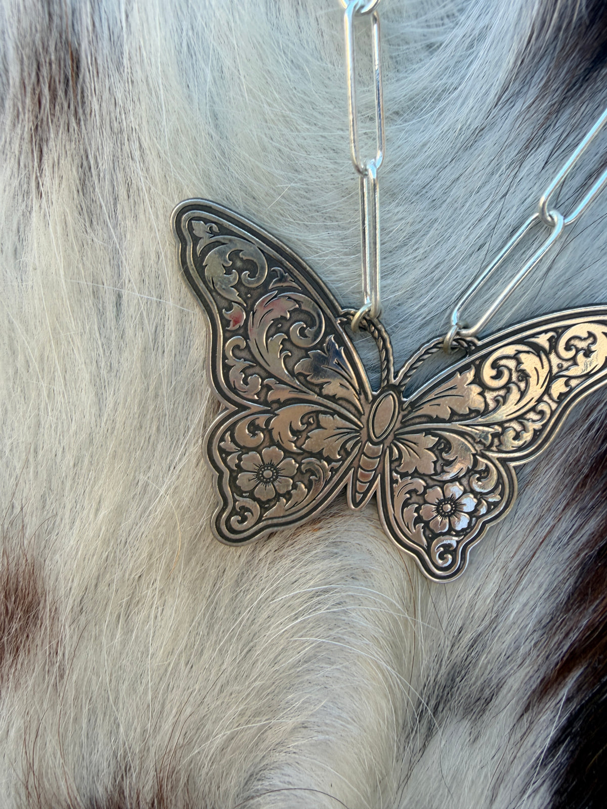 Handmade Sterling Silver Butterfly Necklace