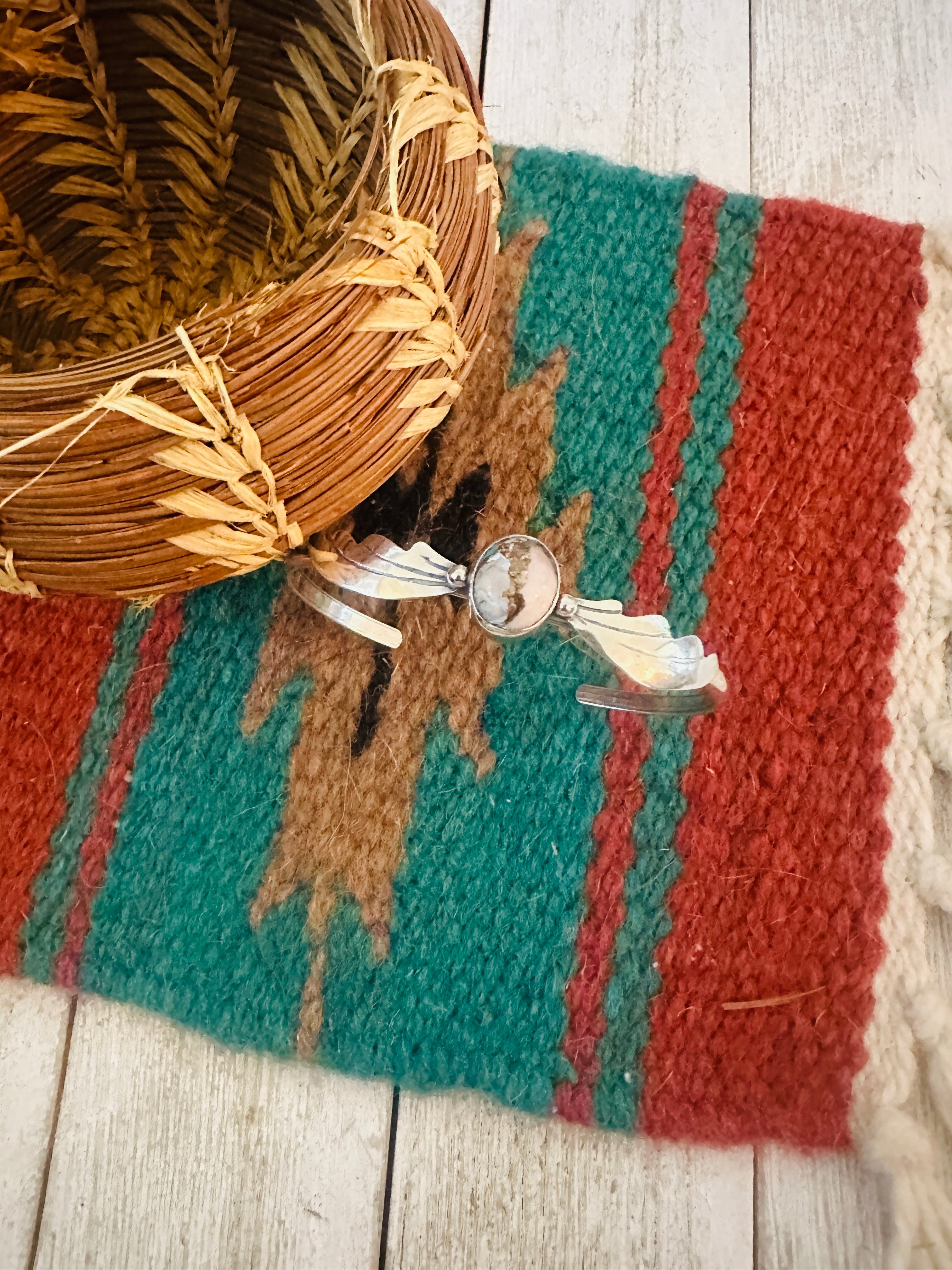 Handcrafted Sterling Silver & Spice Cuff Bracelet