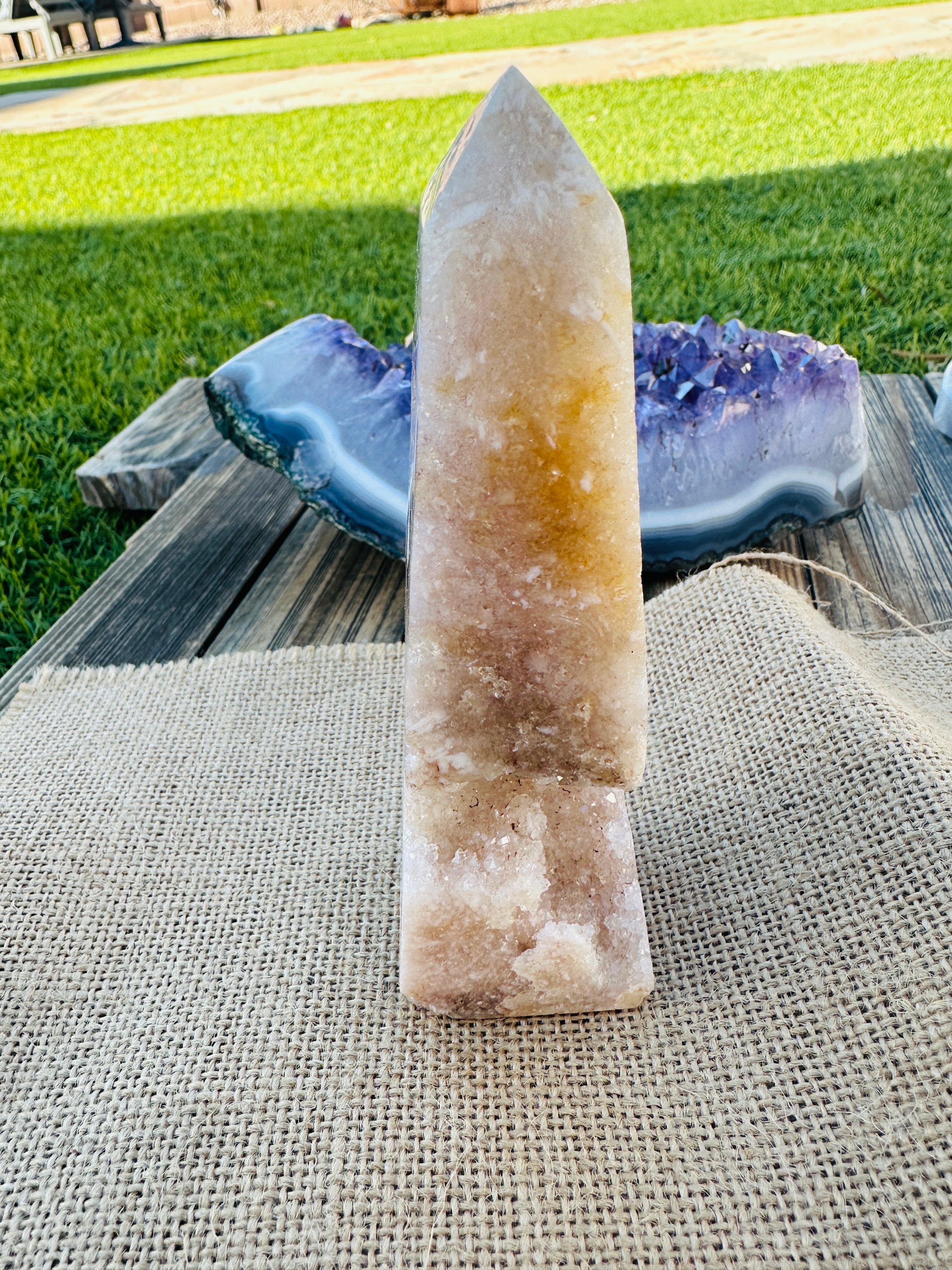 ✨ Nizhoni Crystals ✨ Pink Amethyst Tower