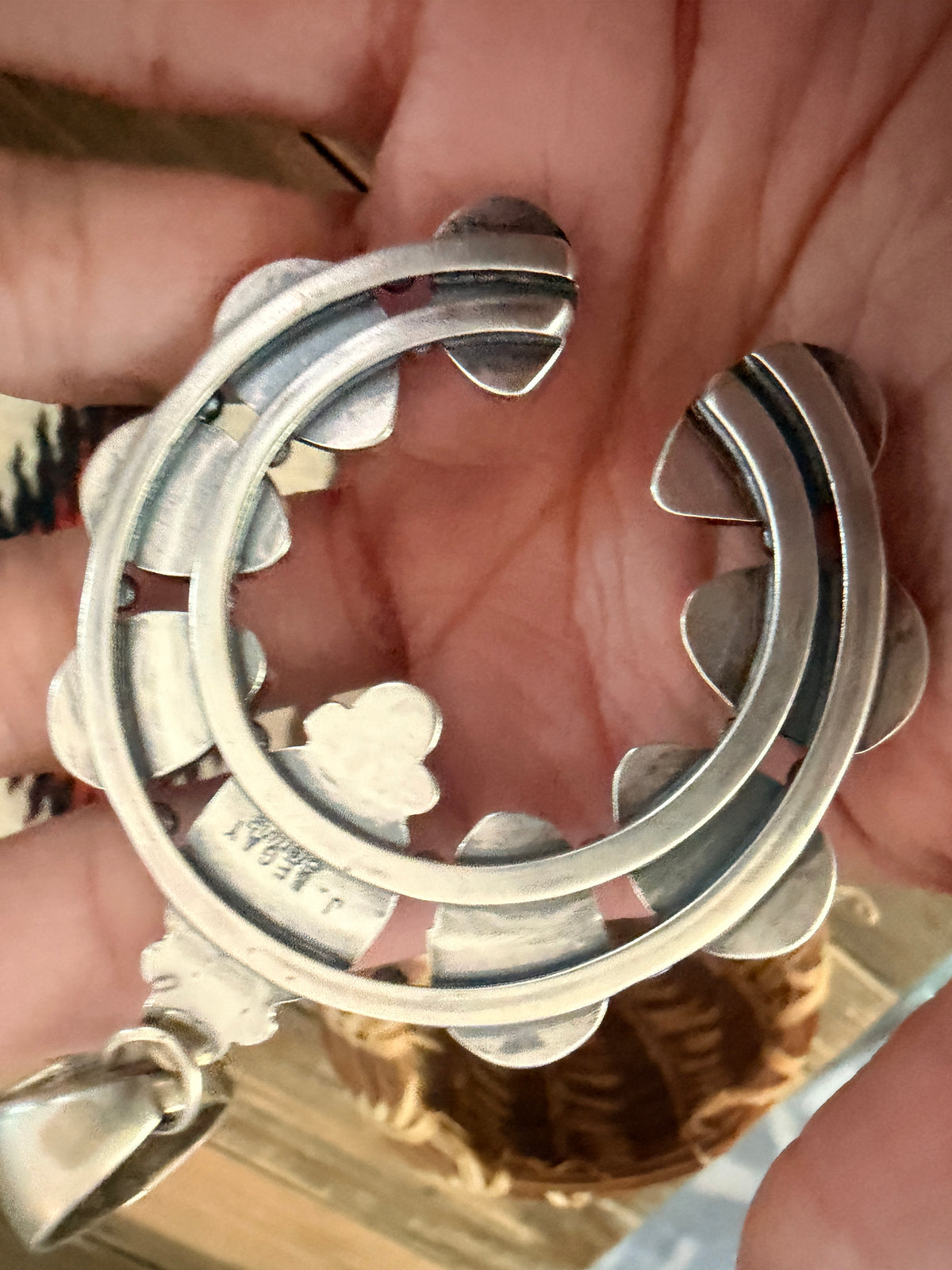 Handcrafted Sterling Silver & Multi Stone Naja Pendant by Joe Begay