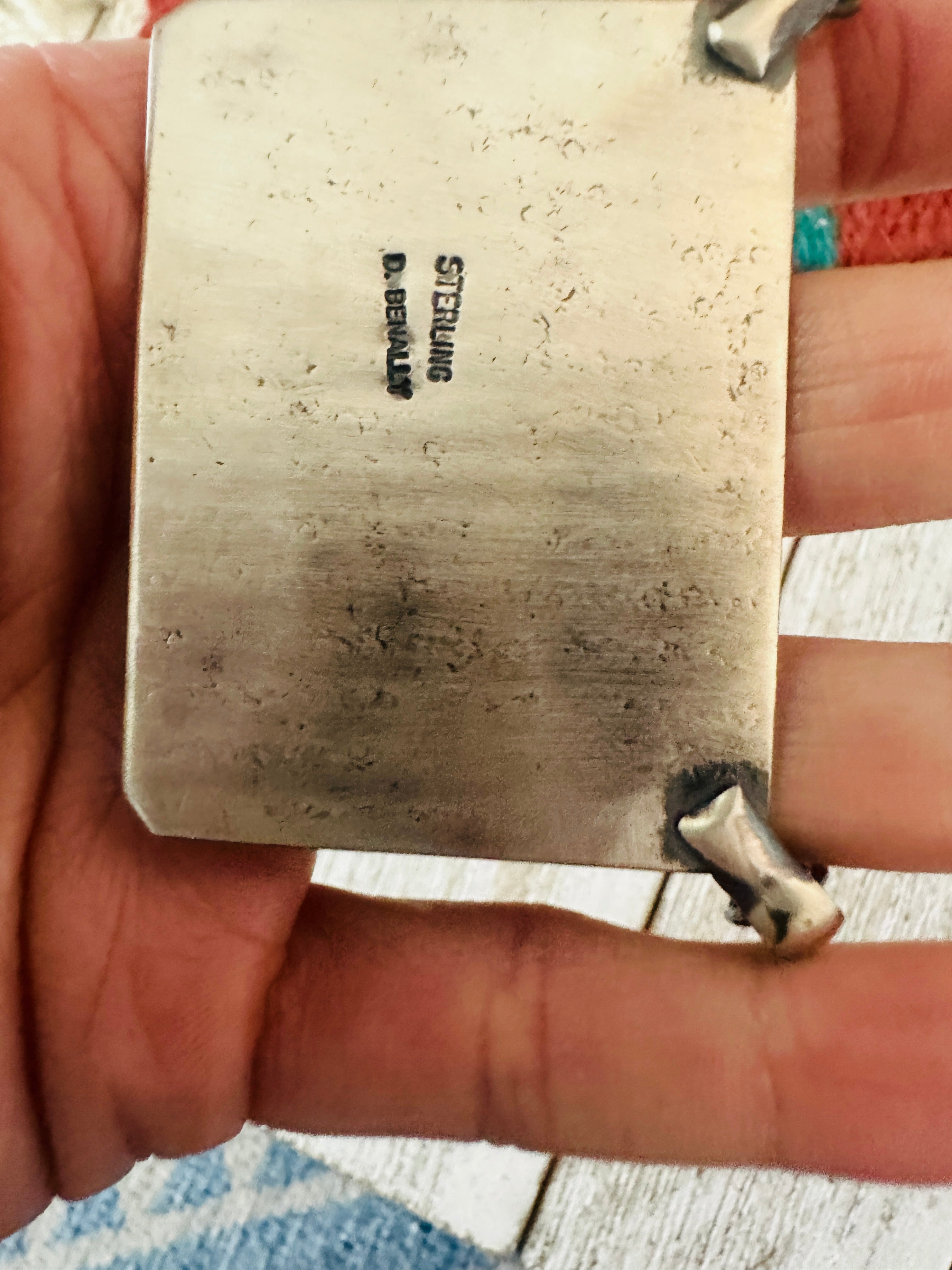 Handcrafted Sterling Silver & Golden Hills Turquoise Abstract Necklace