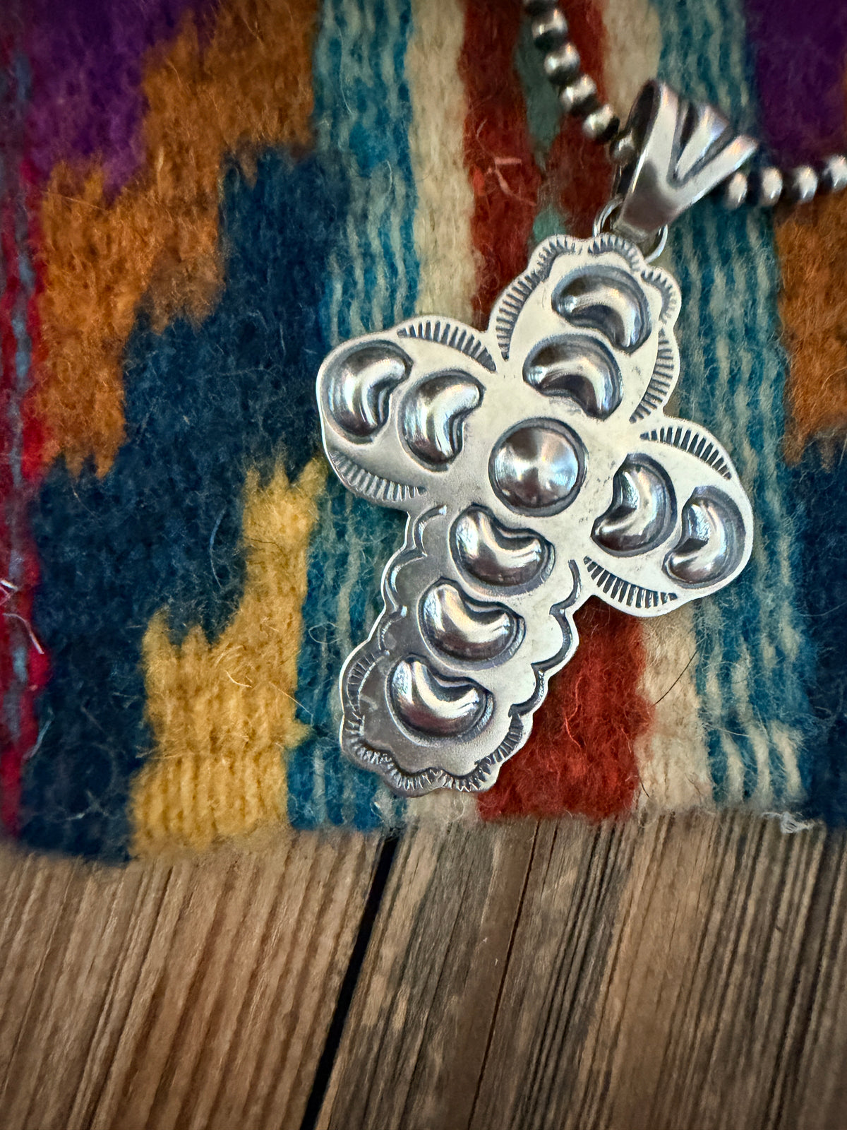 Handcrafted Sterling Silver Cross Pendant by Benson Shorty