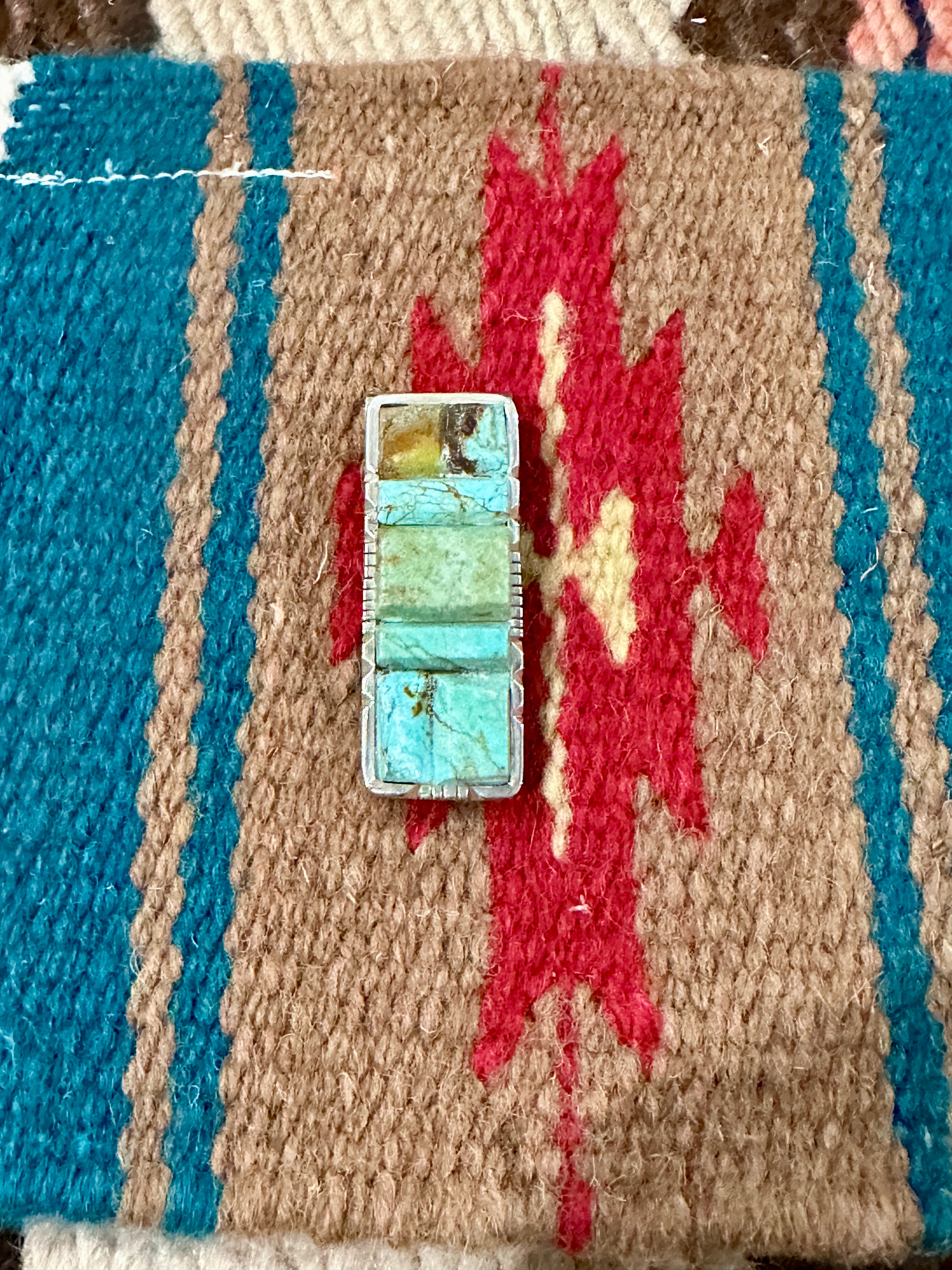 Handcrafted Turquoise & Sterling Silver Inlay Money Clip