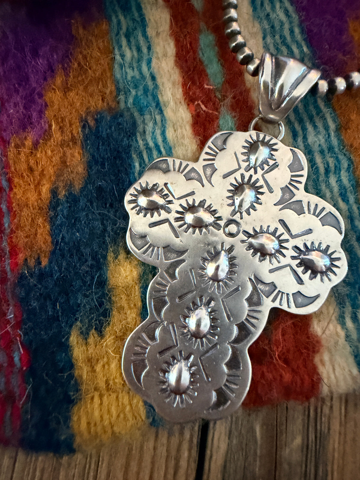 Handcrafted Sterling Silver Cross Pendant by Benson Shorty