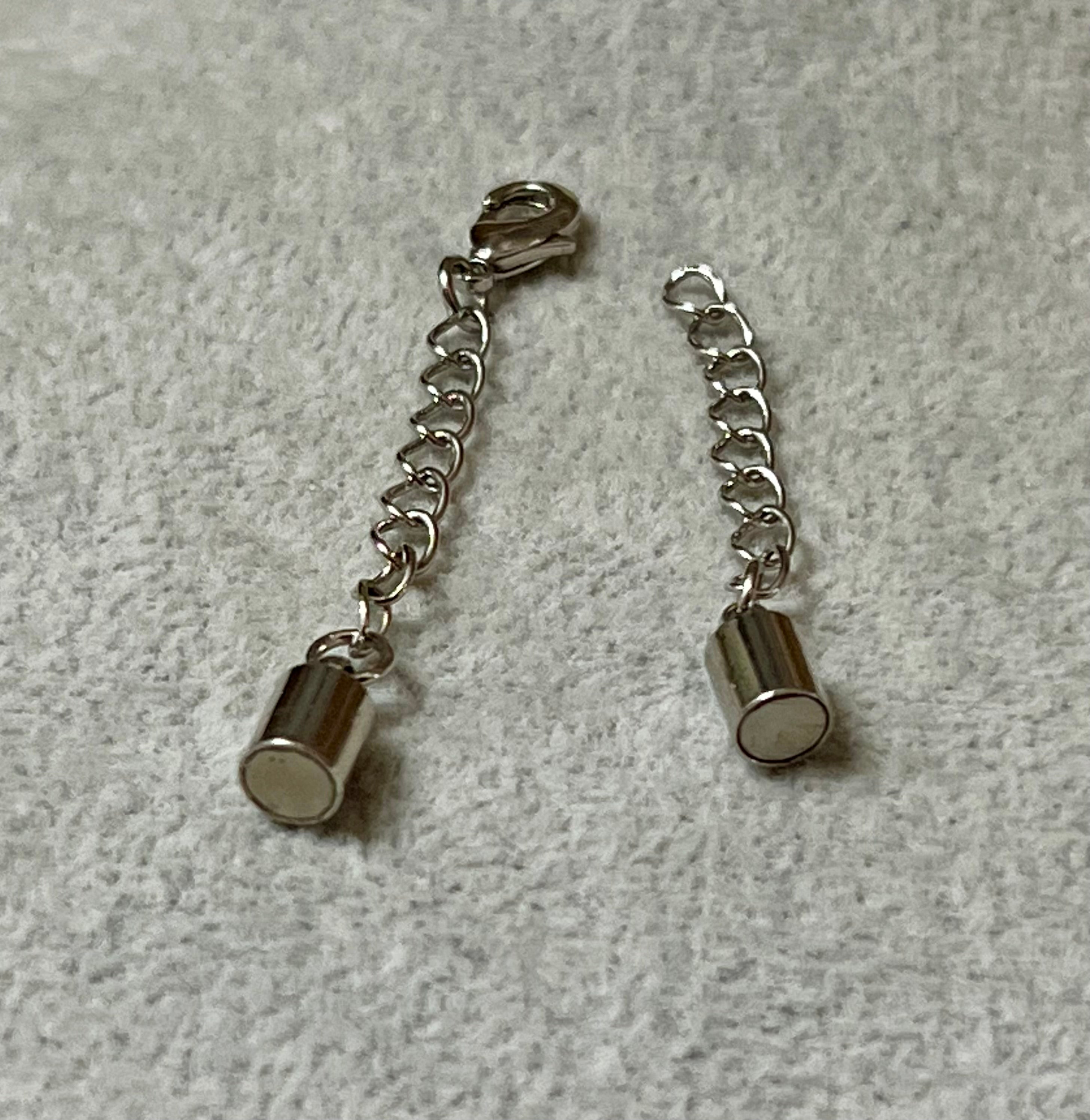 Magnetic Necklace Extender- Silver Color