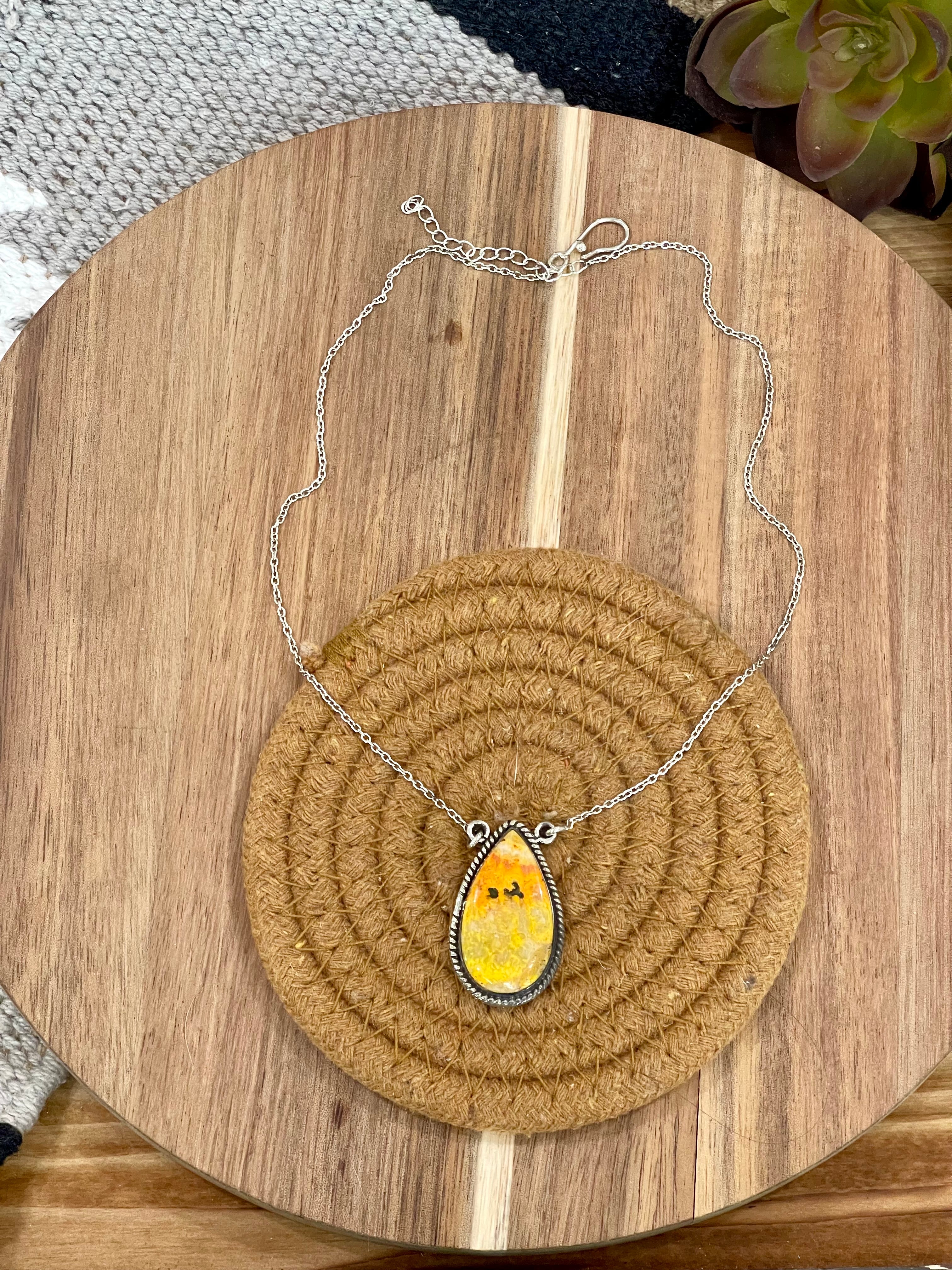 Handmade Sterling Silver & Bumble Bee Necklace