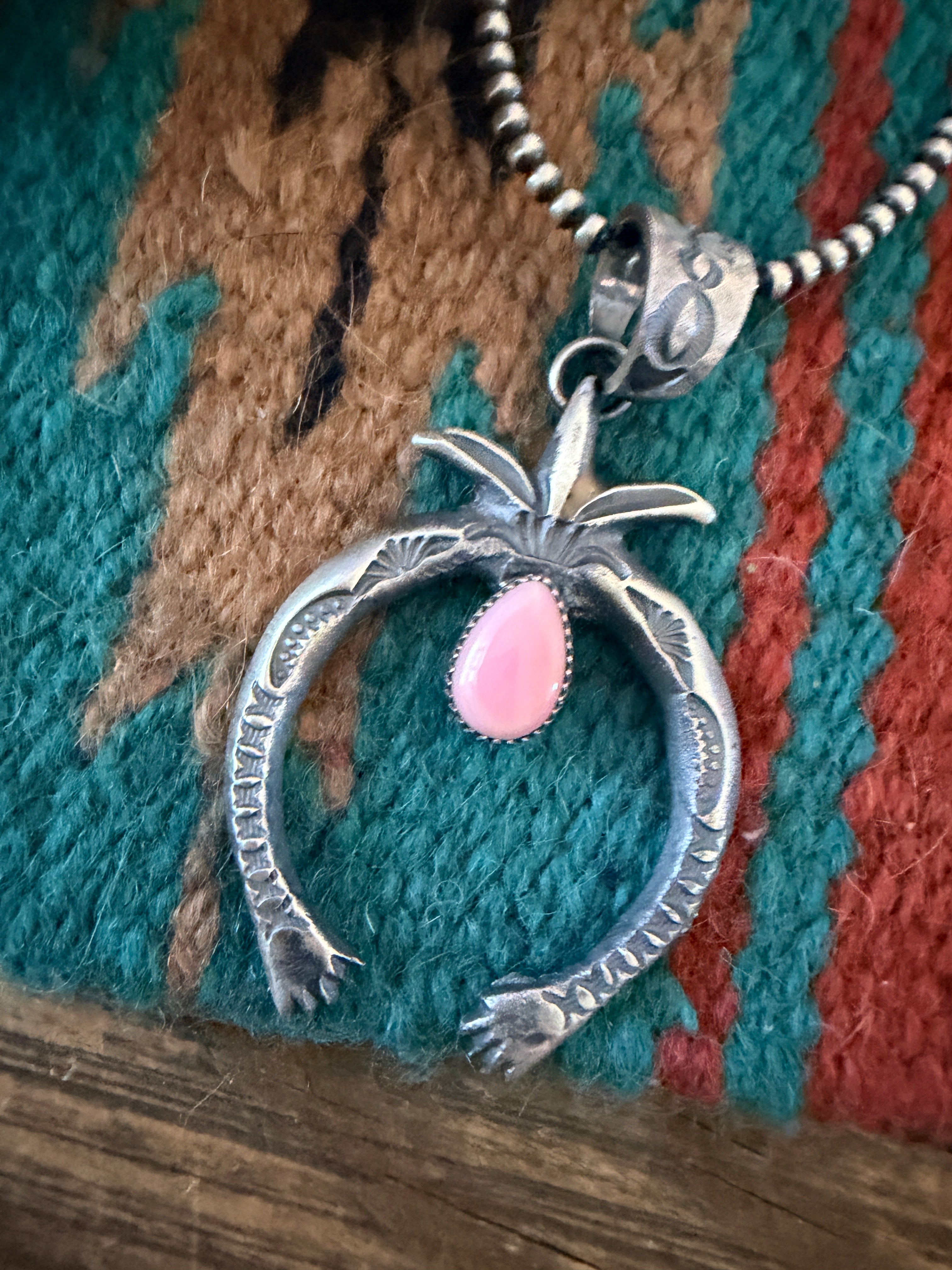 Handcrafted Sterling Silver & Queen Pink Naja Pendant by Kevin Billah