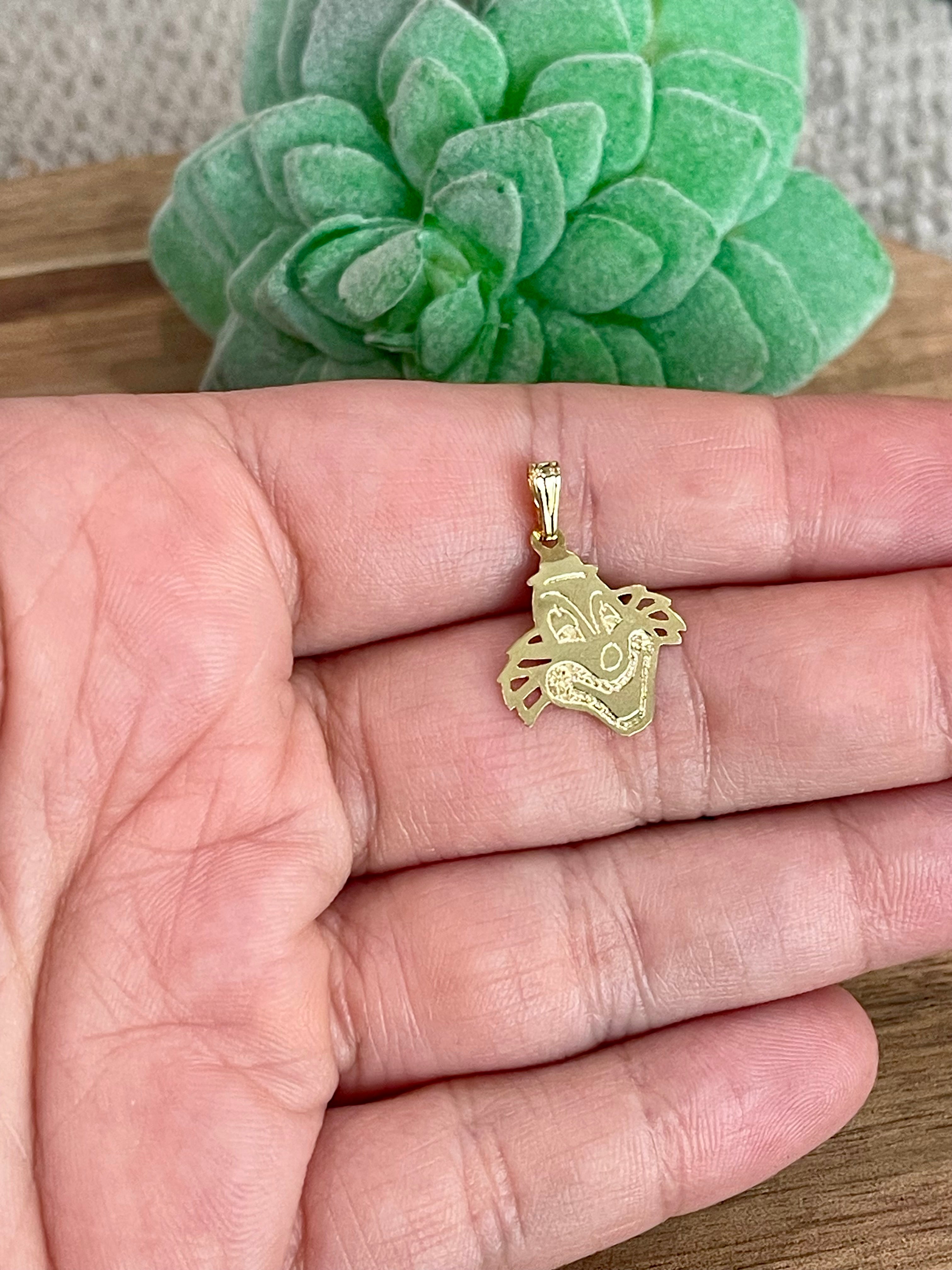 Vintage Gold Plated Clown Pendant