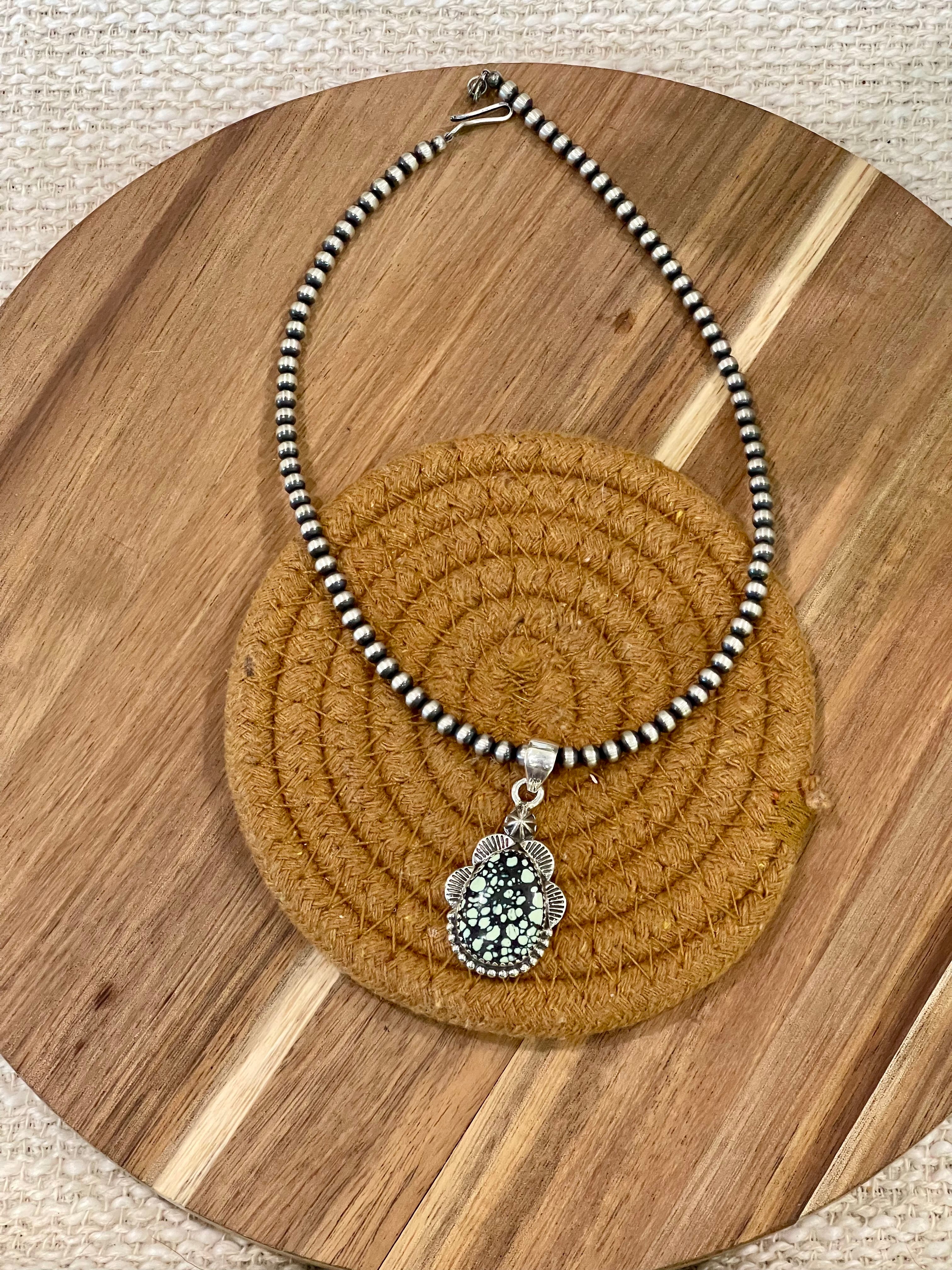 Handcrafted Sterling Silver & Variscite Pendant