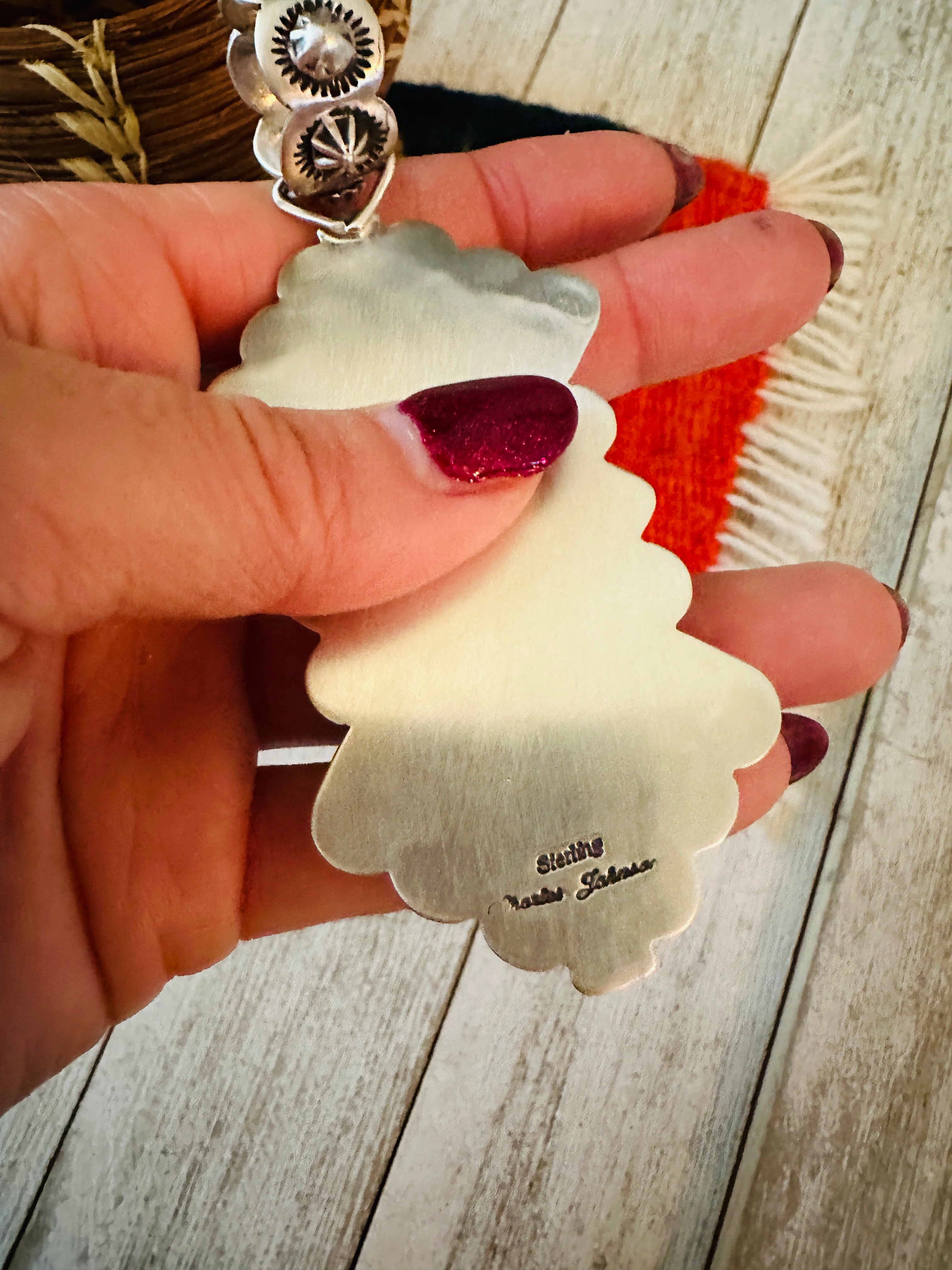 Handcrafted Multi Stone and Sterling Silver Cluster Pendant by Charles Johnson