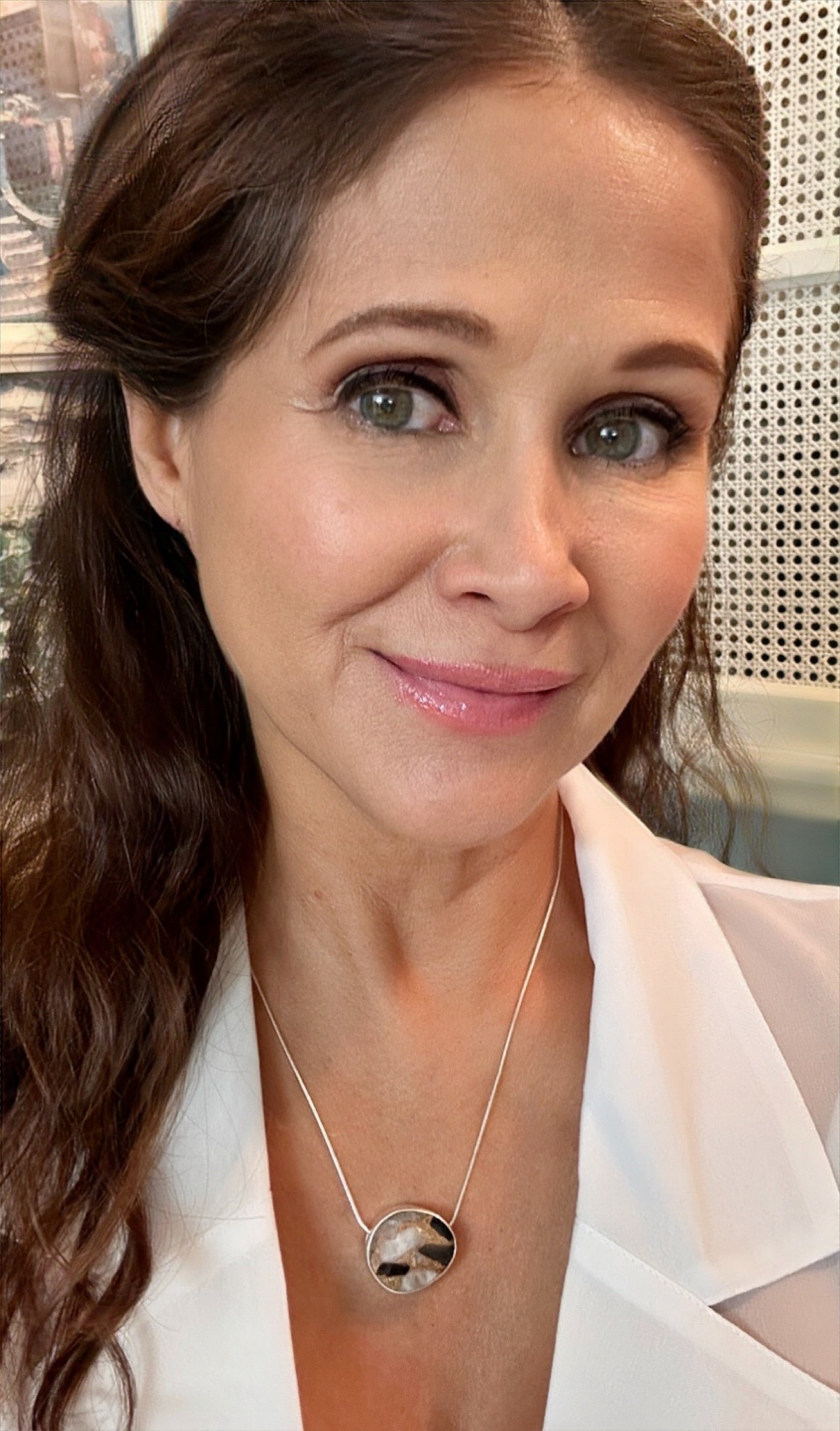 Obsidian Oval Pendant Sterling Silver Necklace