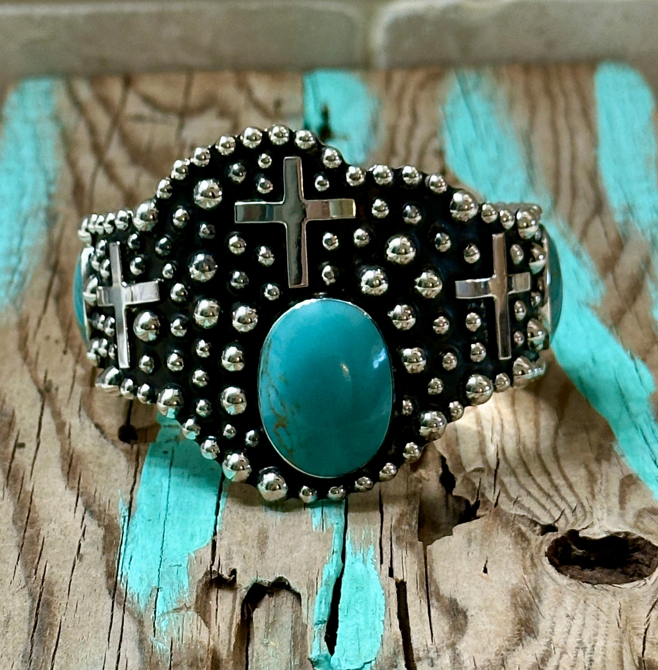 Las Cruces Cuff Sterling Silver Bracelet