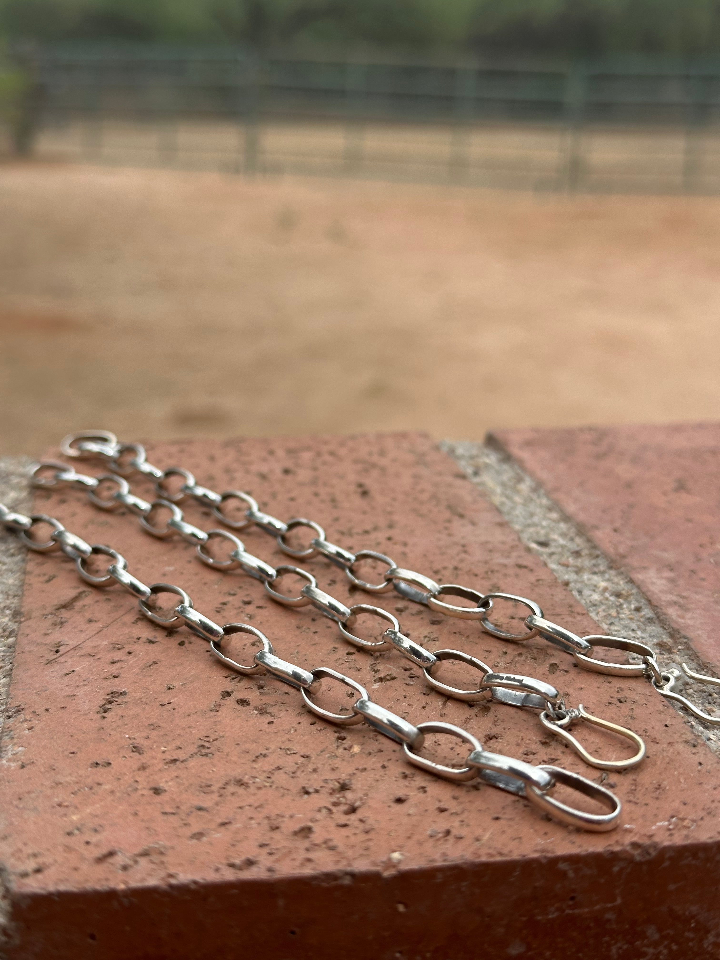 Sterling Silver Paper Clip Chain Bracelet