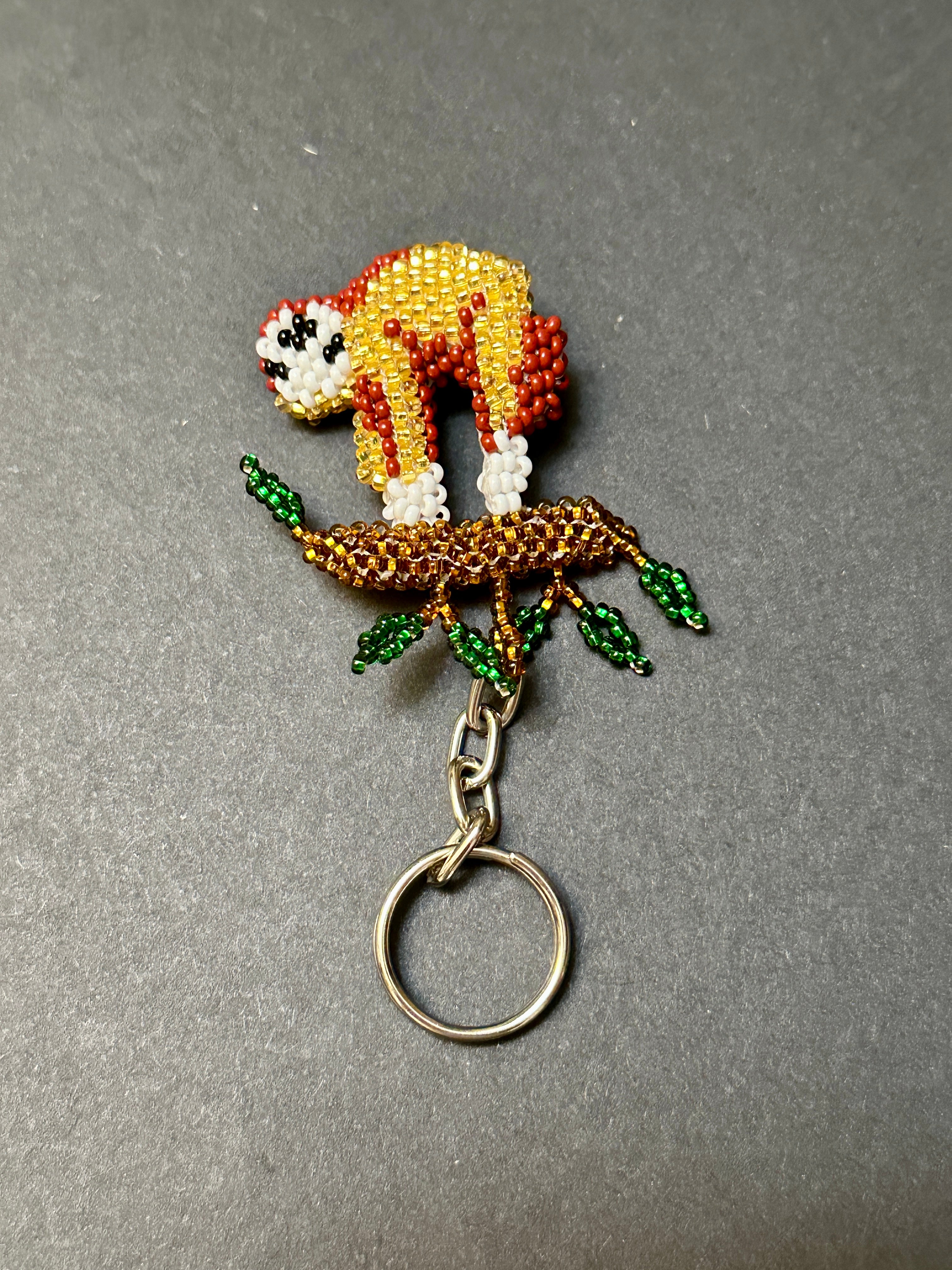 Handmade Beaded Sloth Keychain