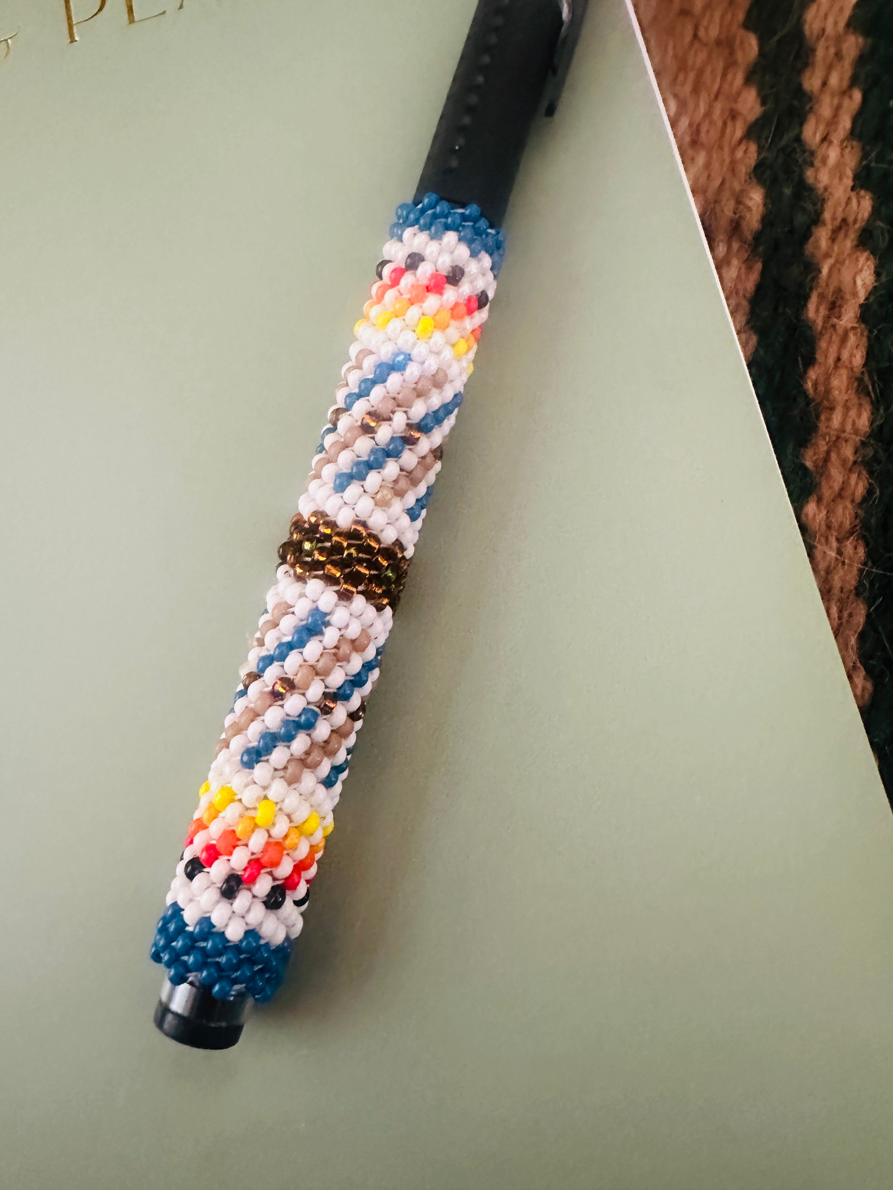 Handcrafted Muticolor Beaded Pen