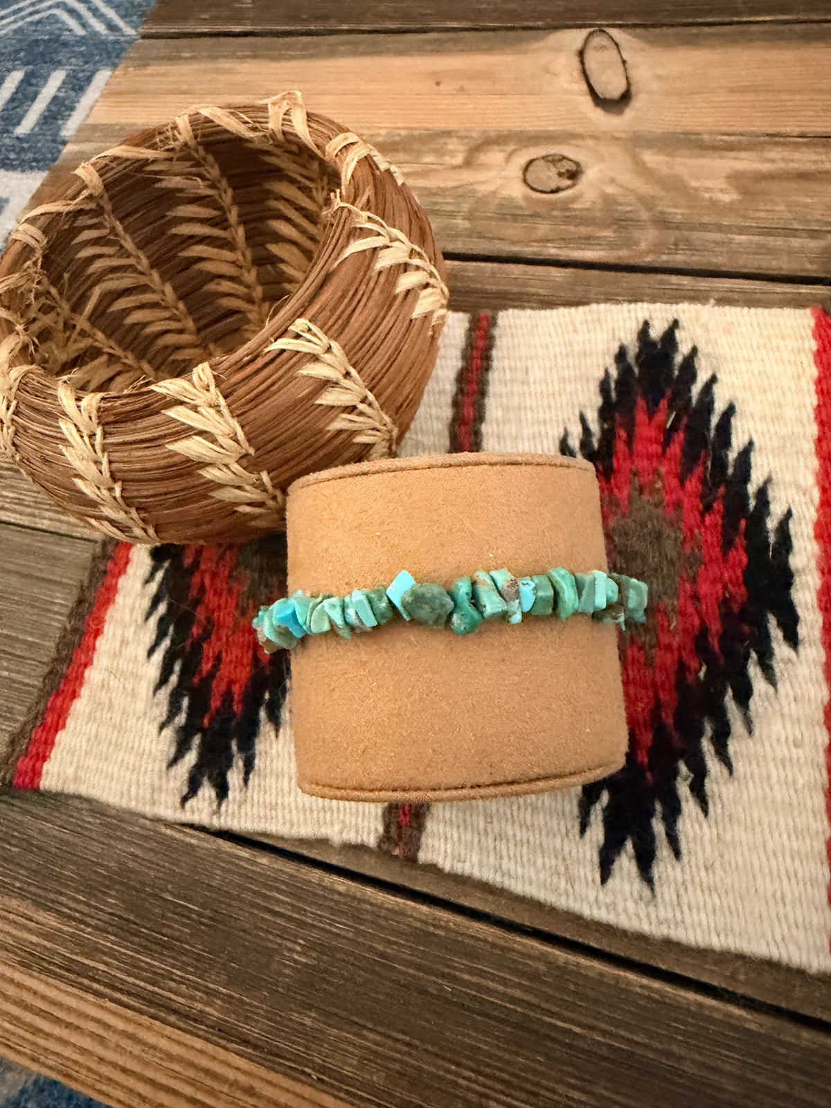 Handcrafted Turquoise Beaded Bracelet
