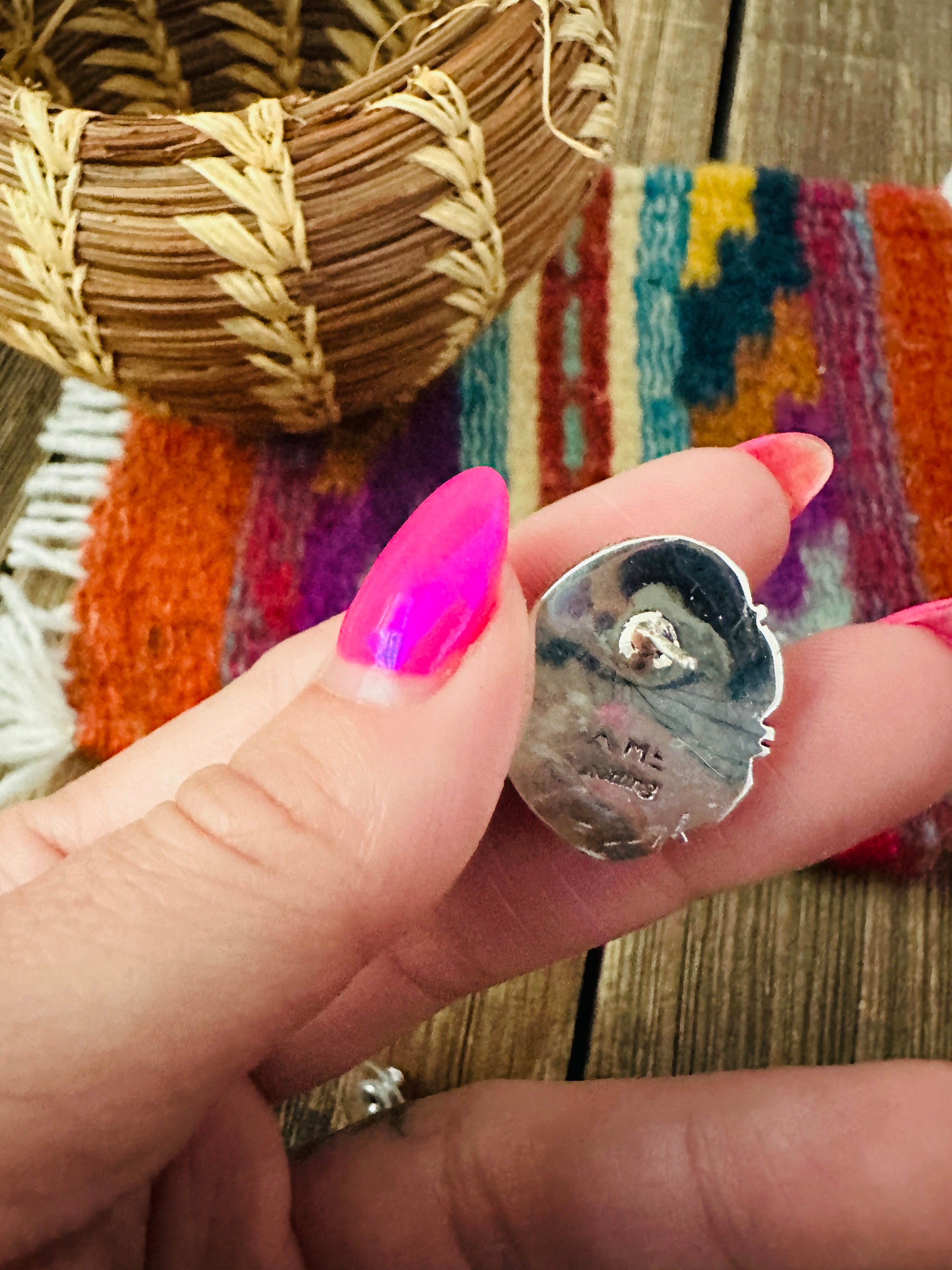 Handcrafted Turquoise & Sterling Silver Post Earrings