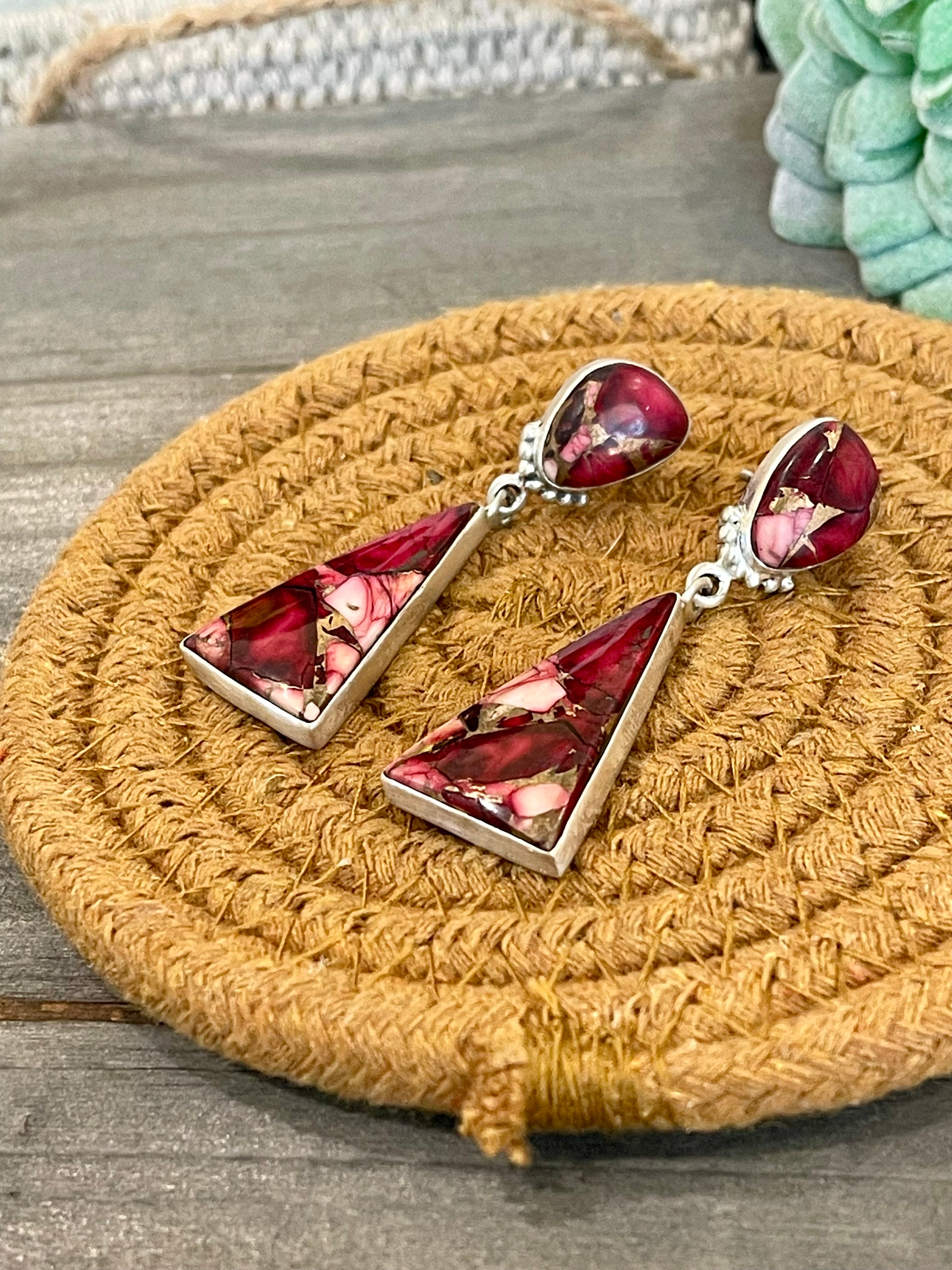 Dahlia Rose Handmade Sterling Silver Dangles