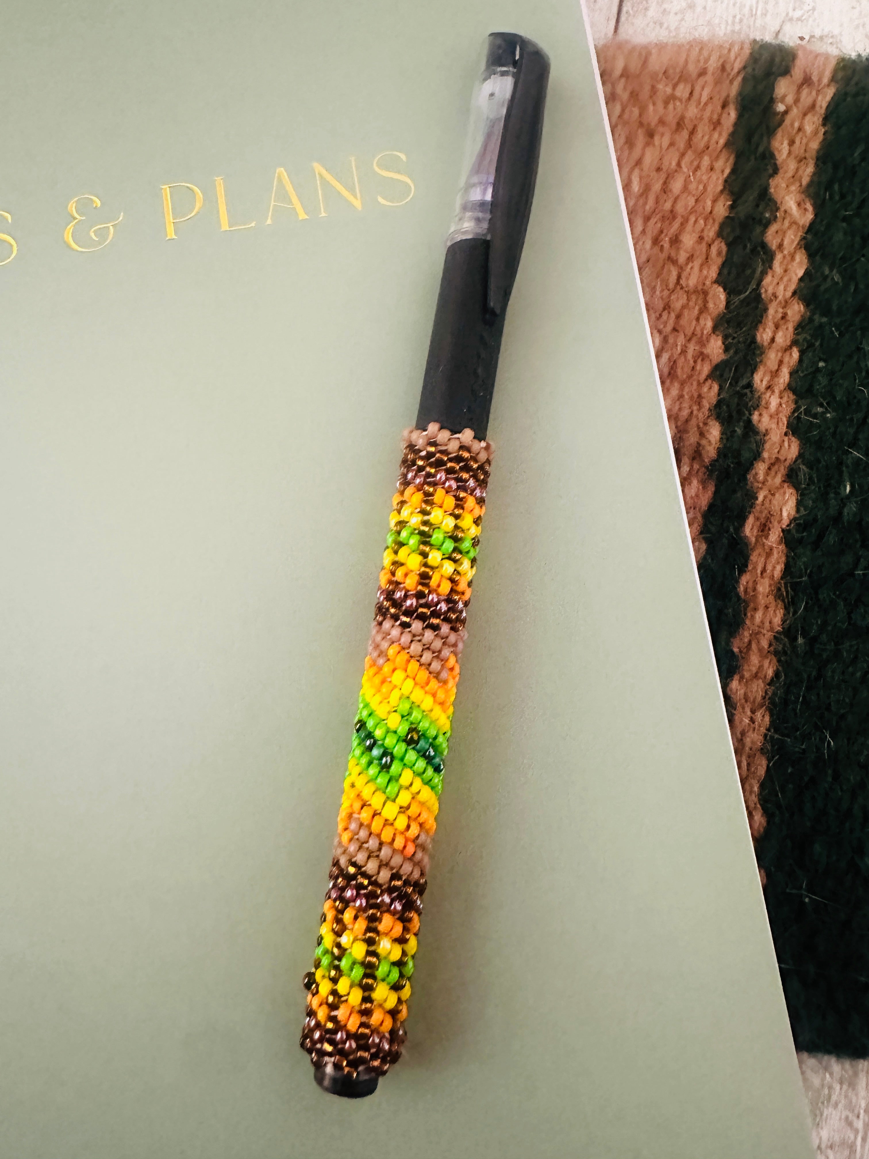 Handcrafted Muticolor Beaded Pen