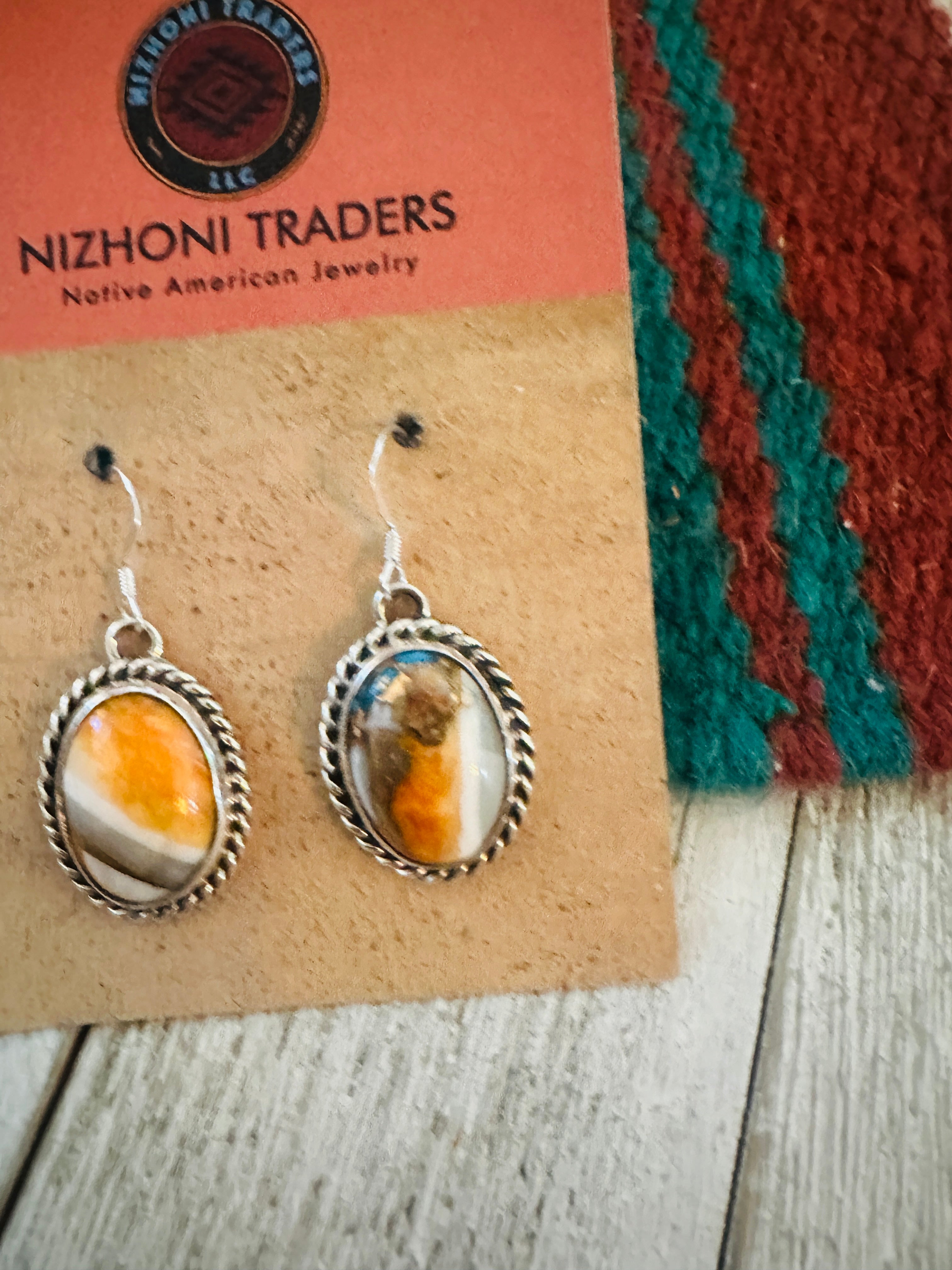 Handcrafted Sterling Silver & Spice Dangle Earrings