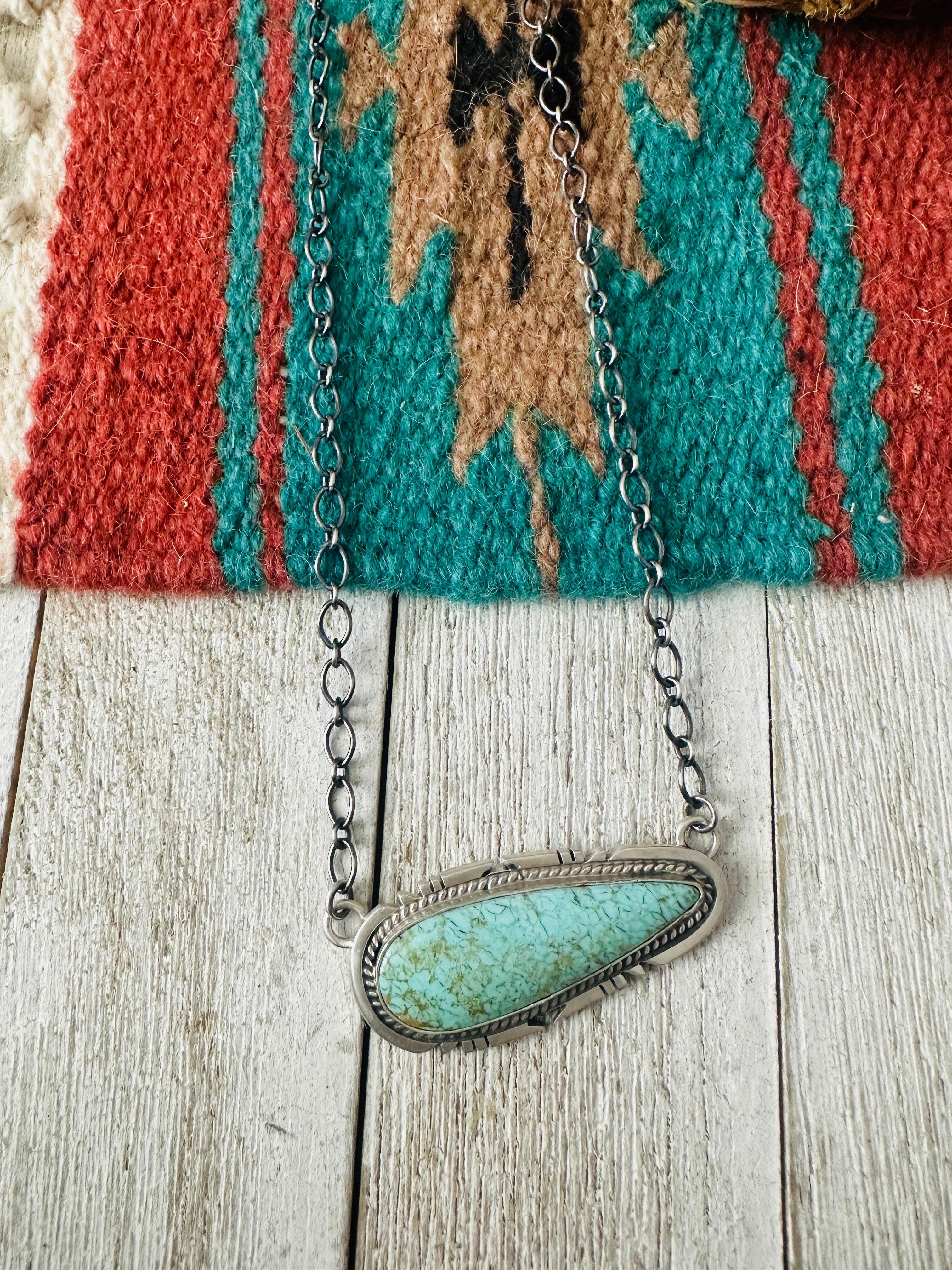 Navajo Sterling Silver & Turquoise Necklace
