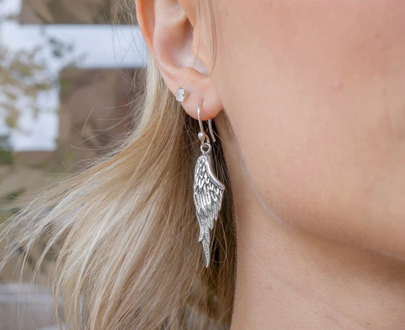 Angel Wing Earrings on Hook