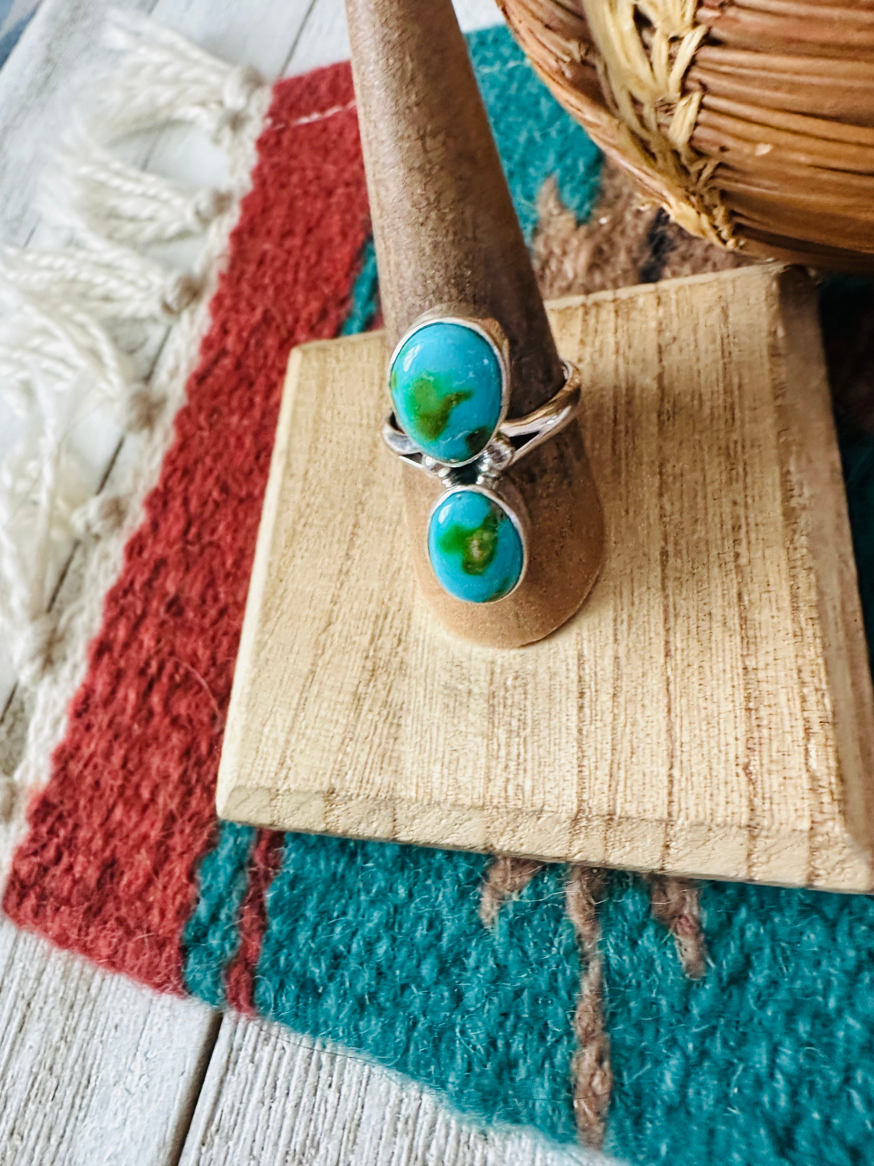 Handcrafted Sonoran Mountain Turquoise & Sterling Silver Ring