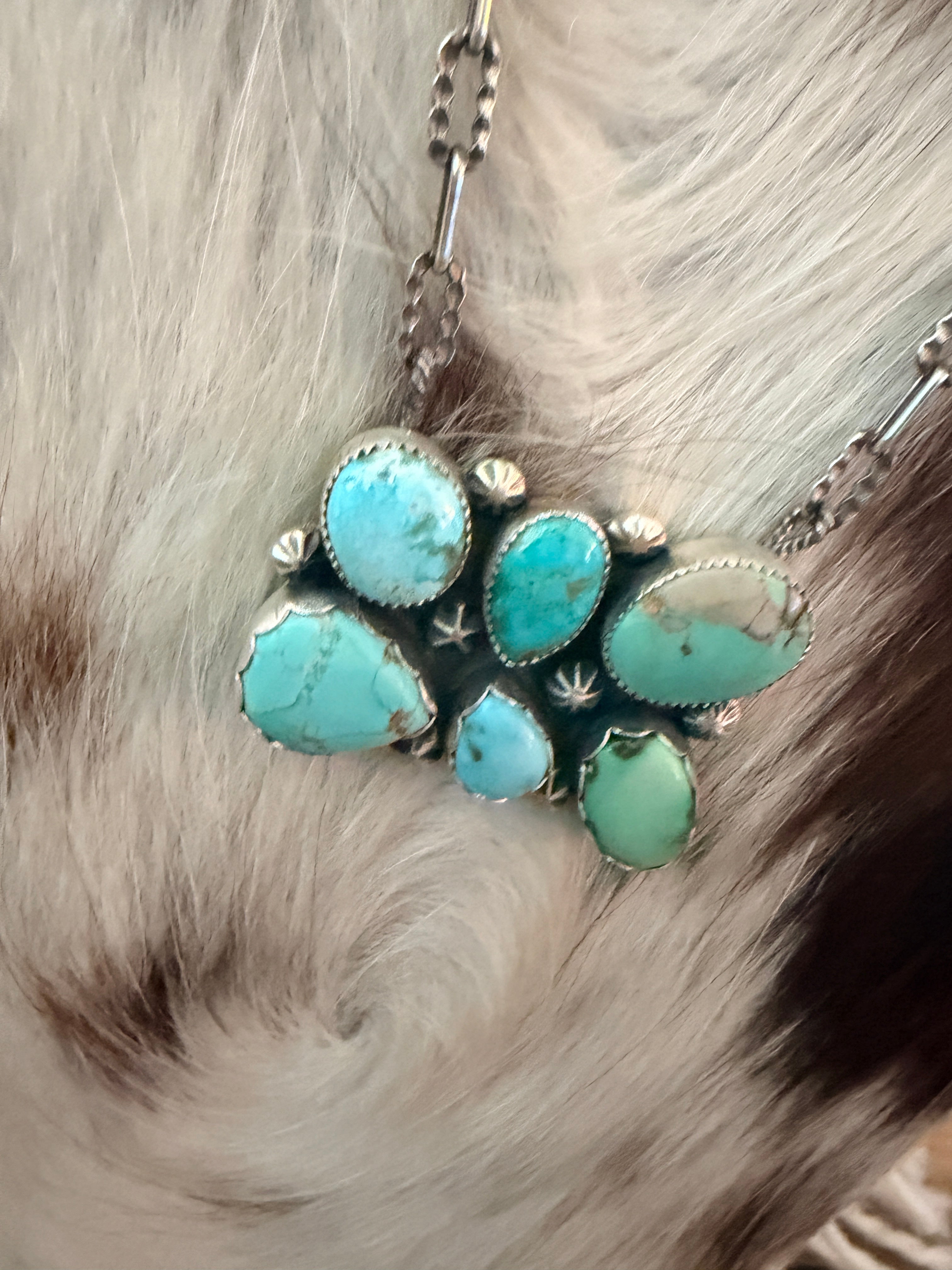 Handmade Sterling Silver & Multi Turquoise Necklace