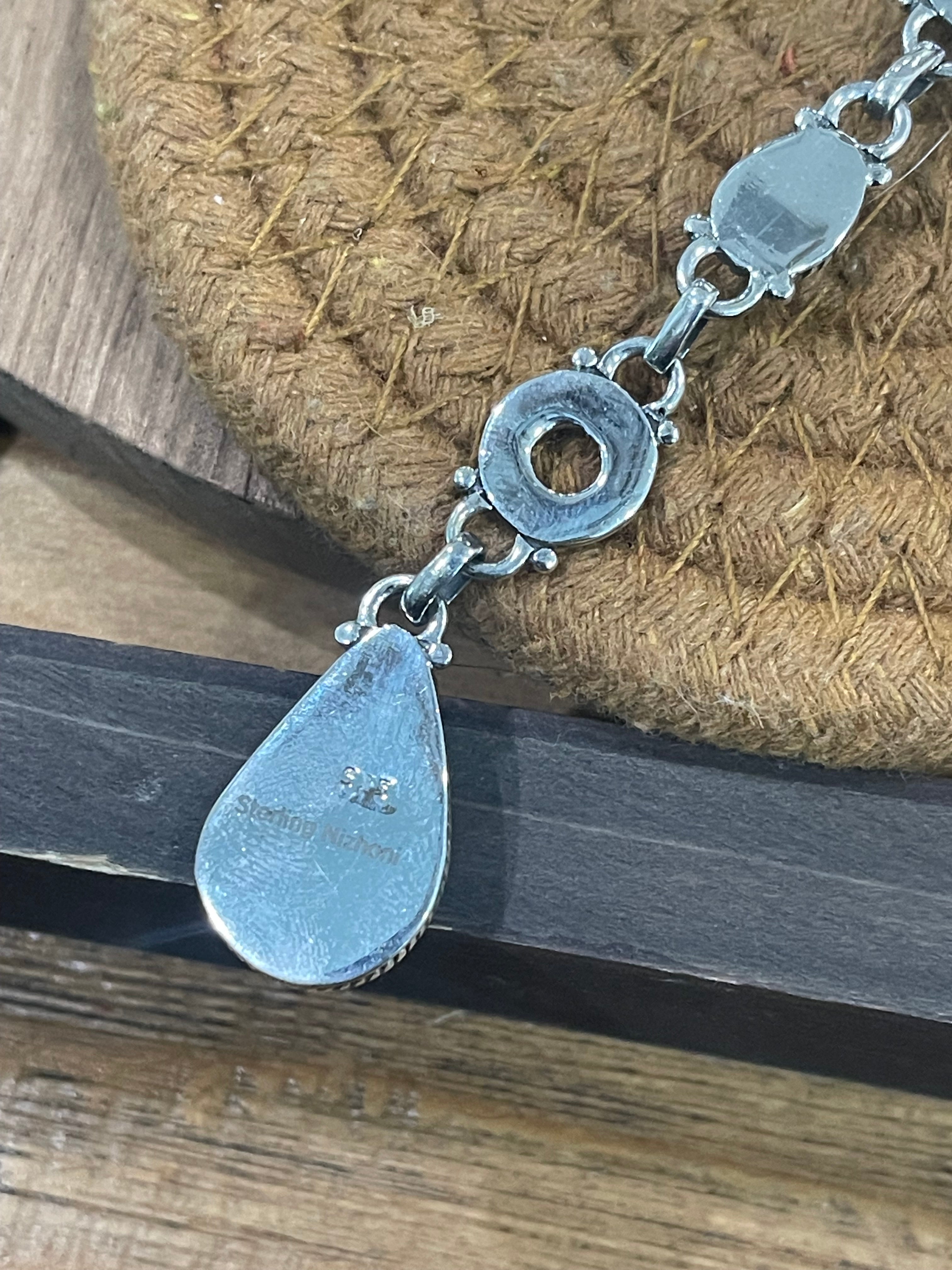 Handmade Sterling Silver & Palomino Lariat Necklace