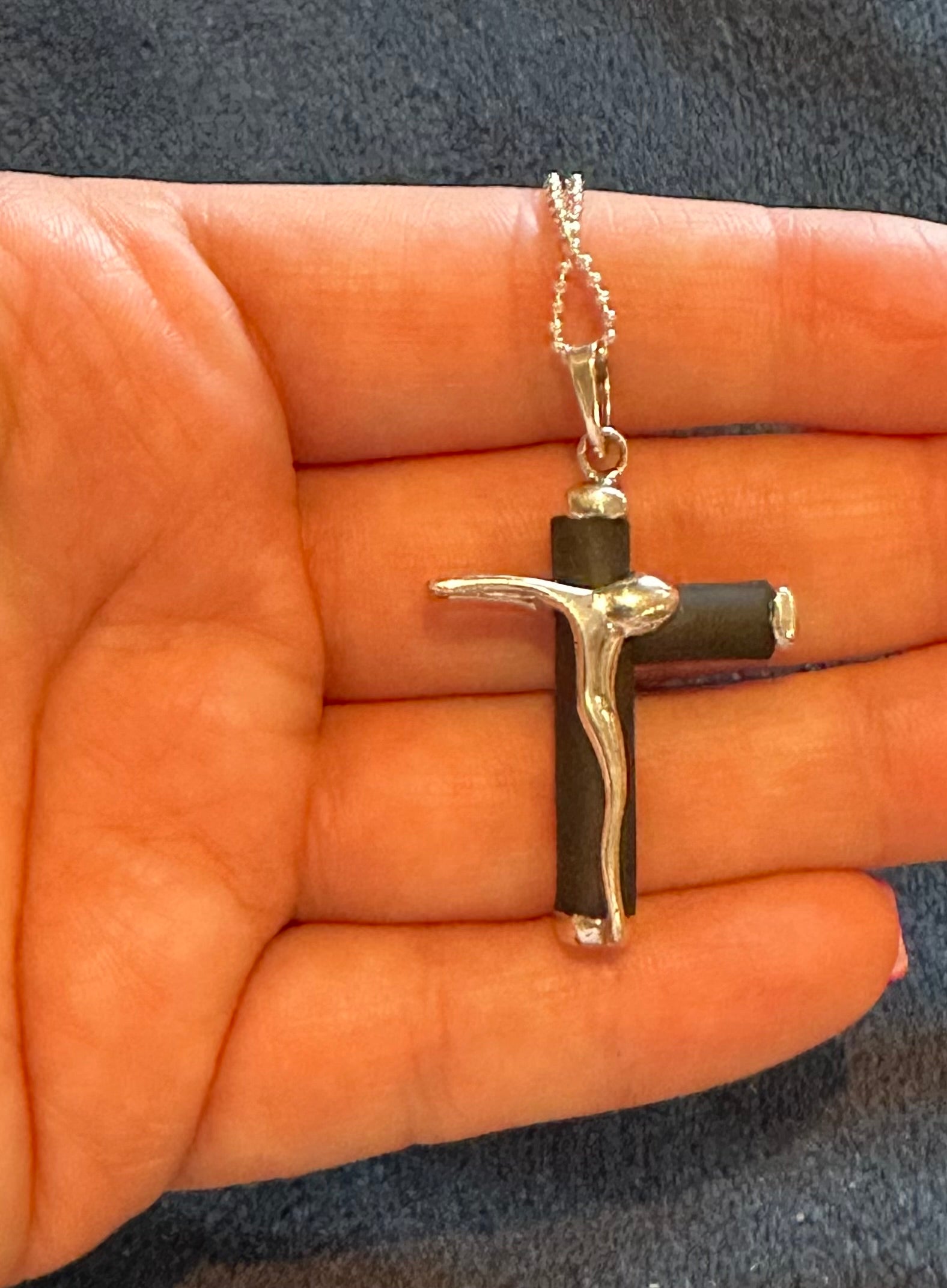 Crucifijo Gaucho Cross Pendant Sterling Silver Necklace